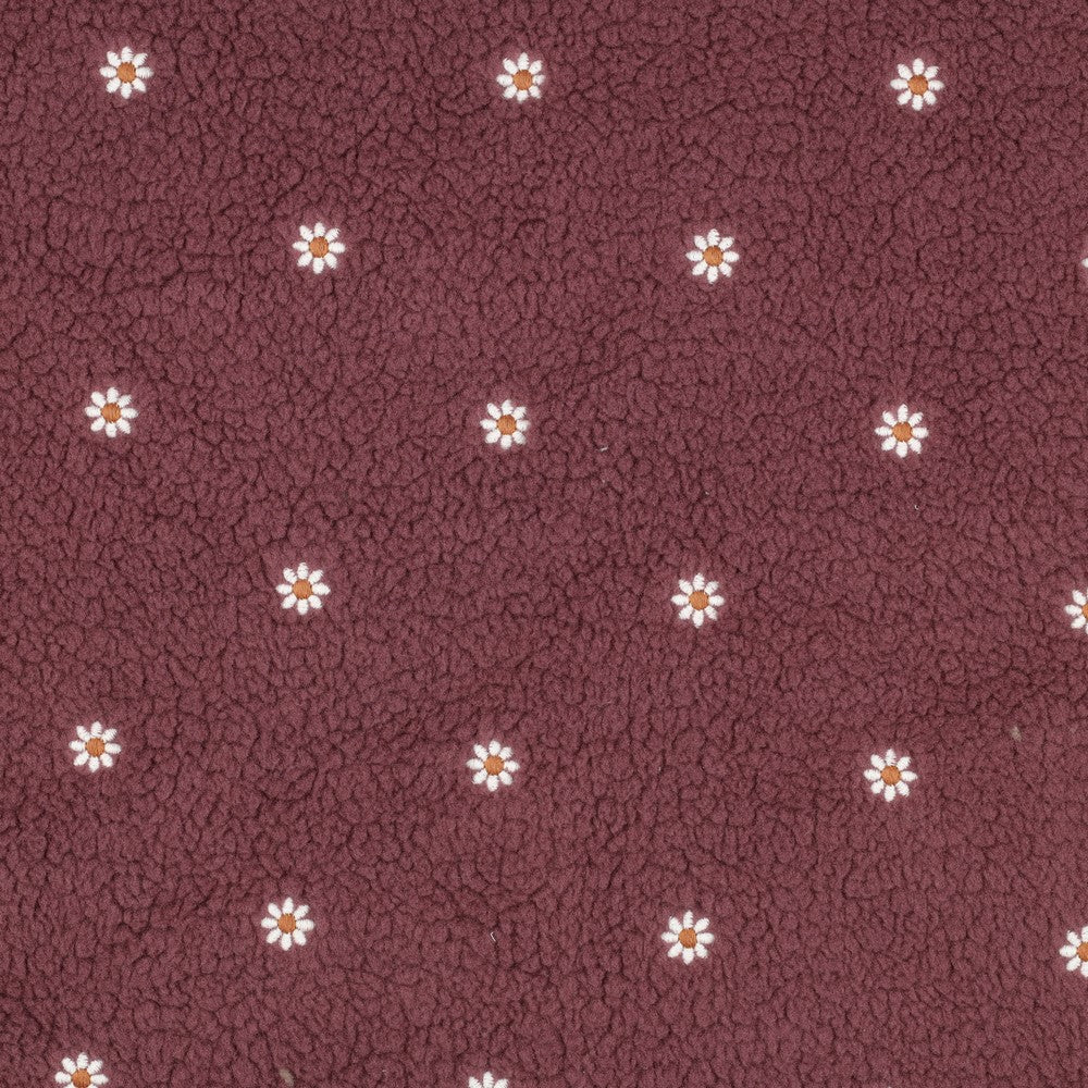 Teddy mit Stick Blumen - rose/ beere
