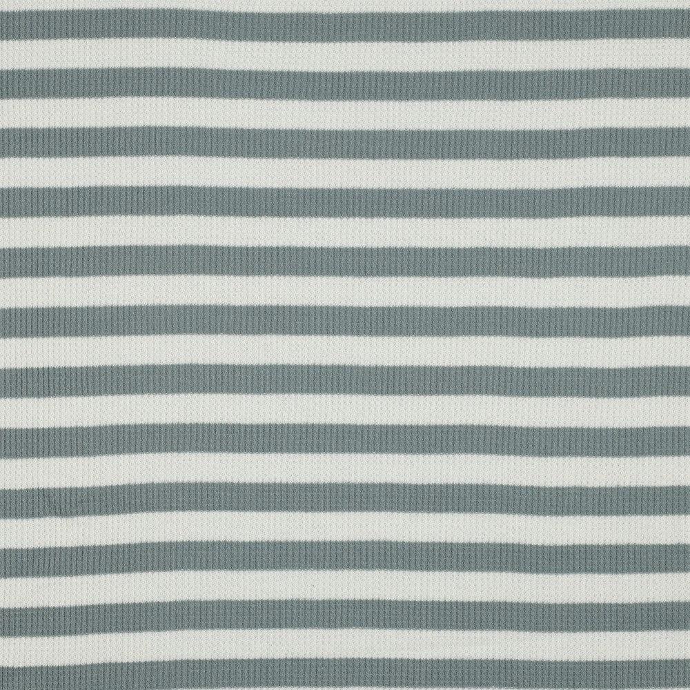Waffelstrick Jersey gestreift mint