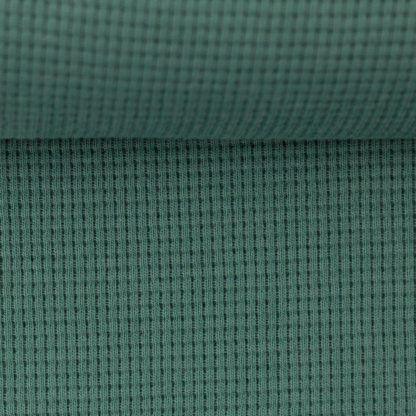 Waffelstrick Jersey smaragd - swafing