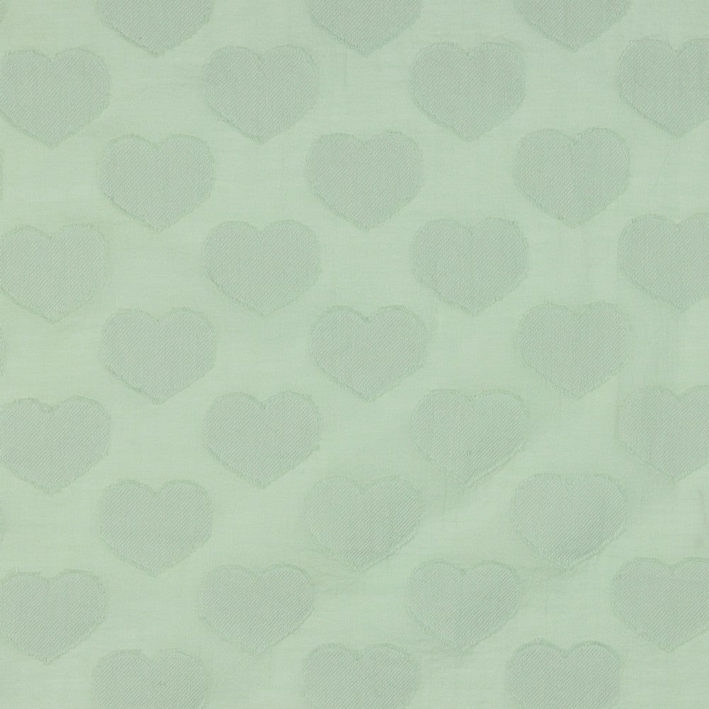 Baumwolle mit Herzen mint