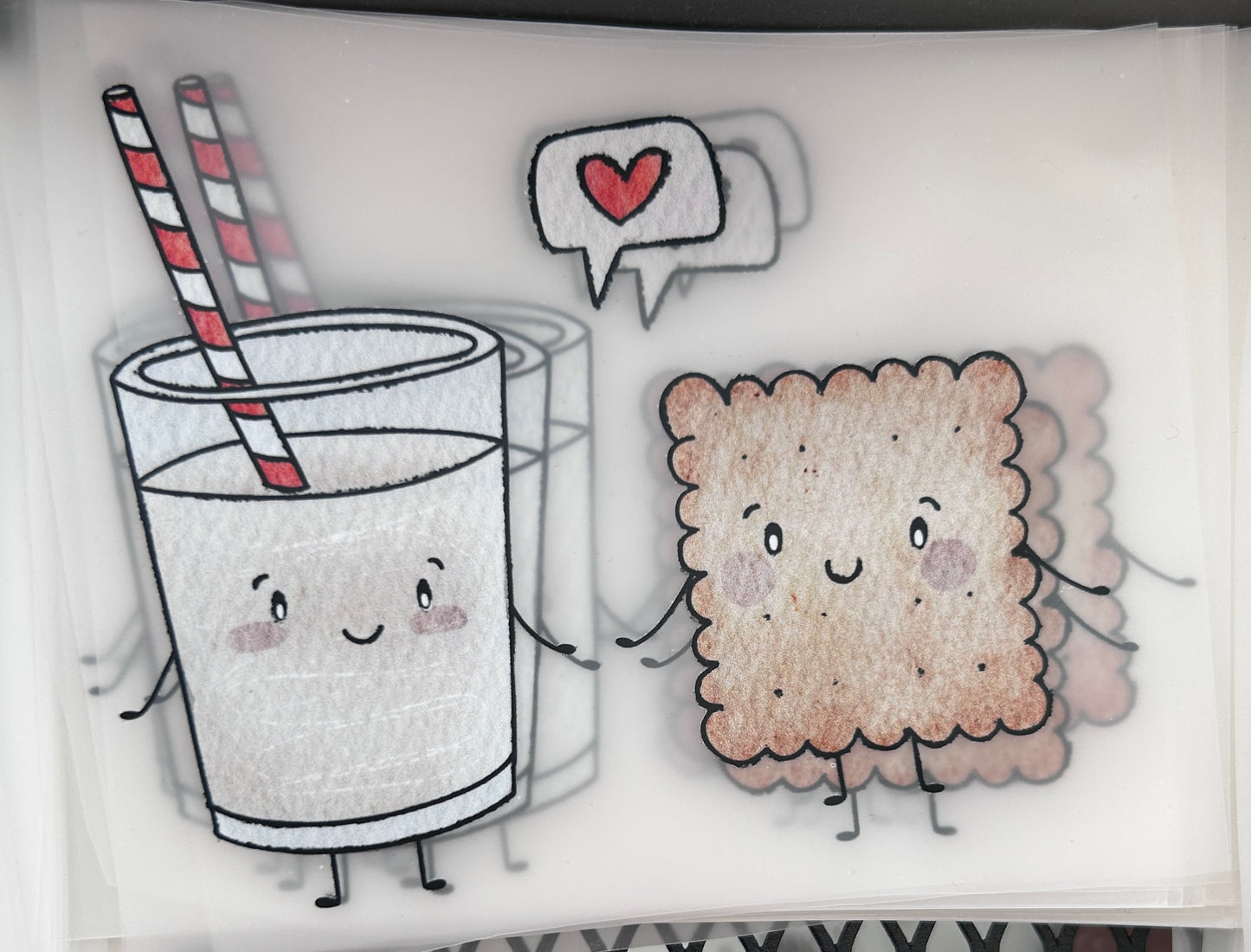Milch & Keks - Bügelbild