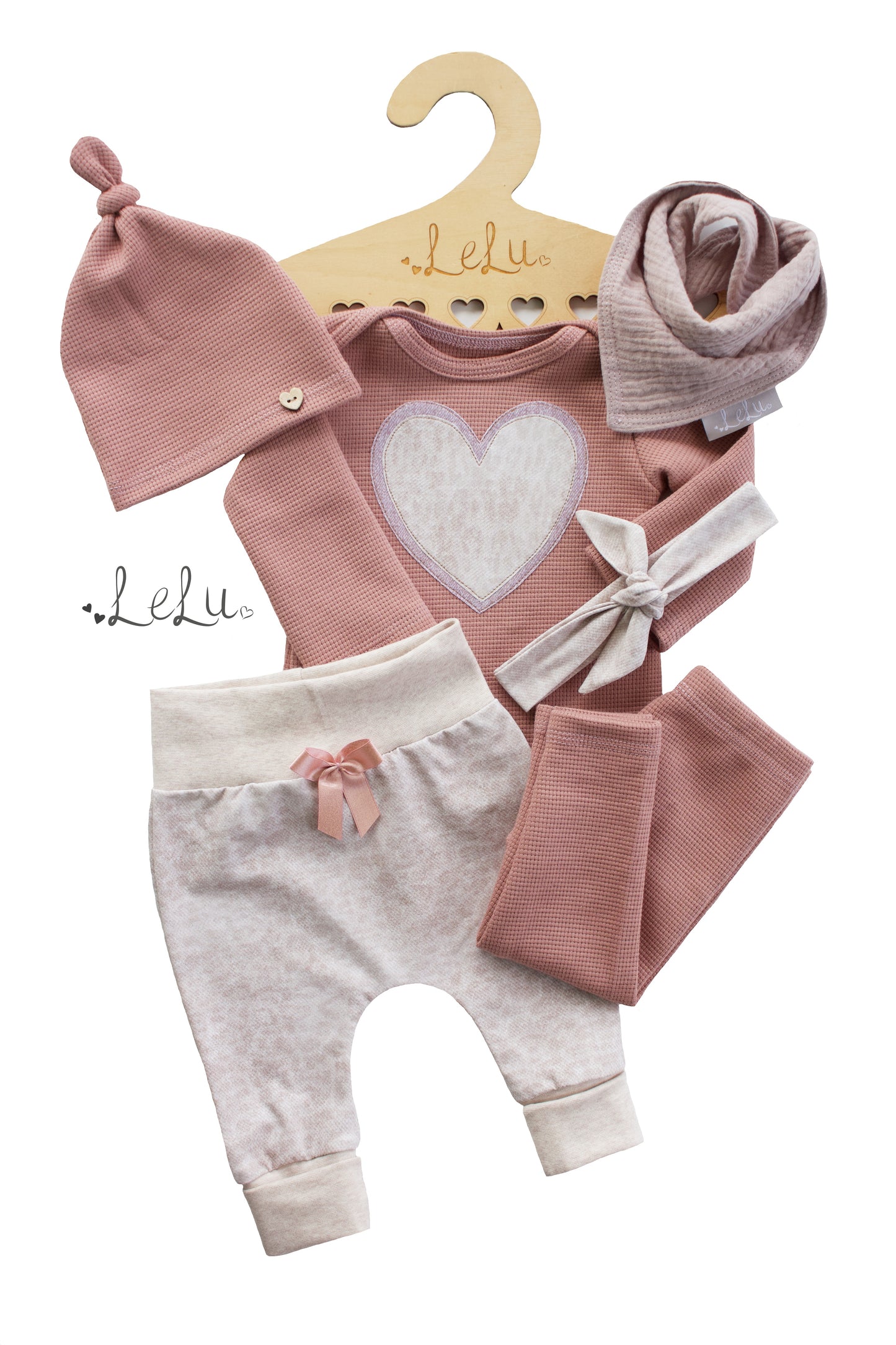 Waffelstrick Jersey clay pink