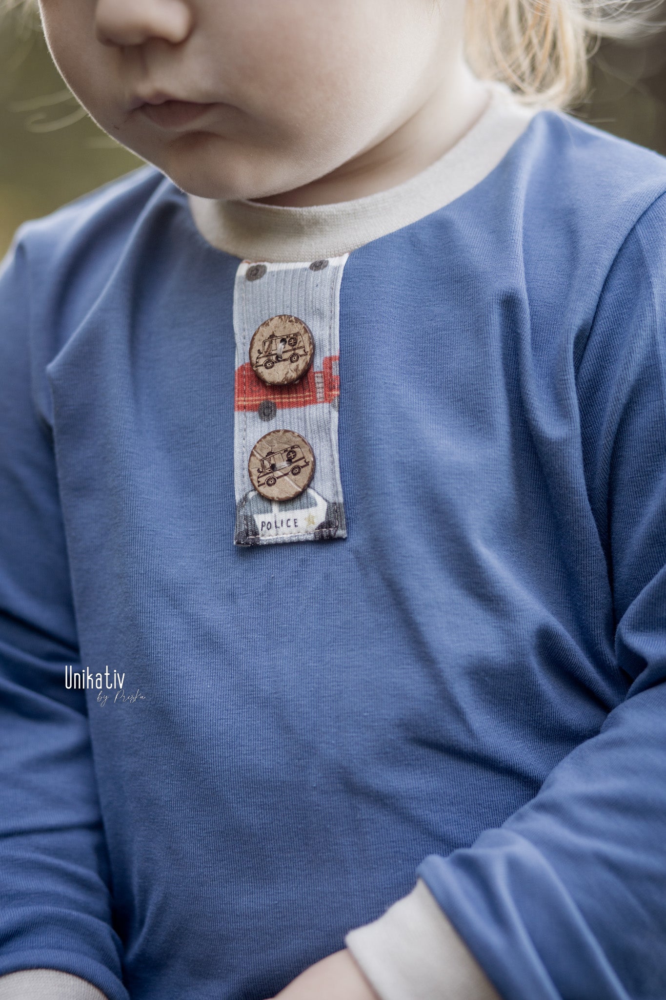 Einsatzfahrzeuge blau - Rib Jersey
