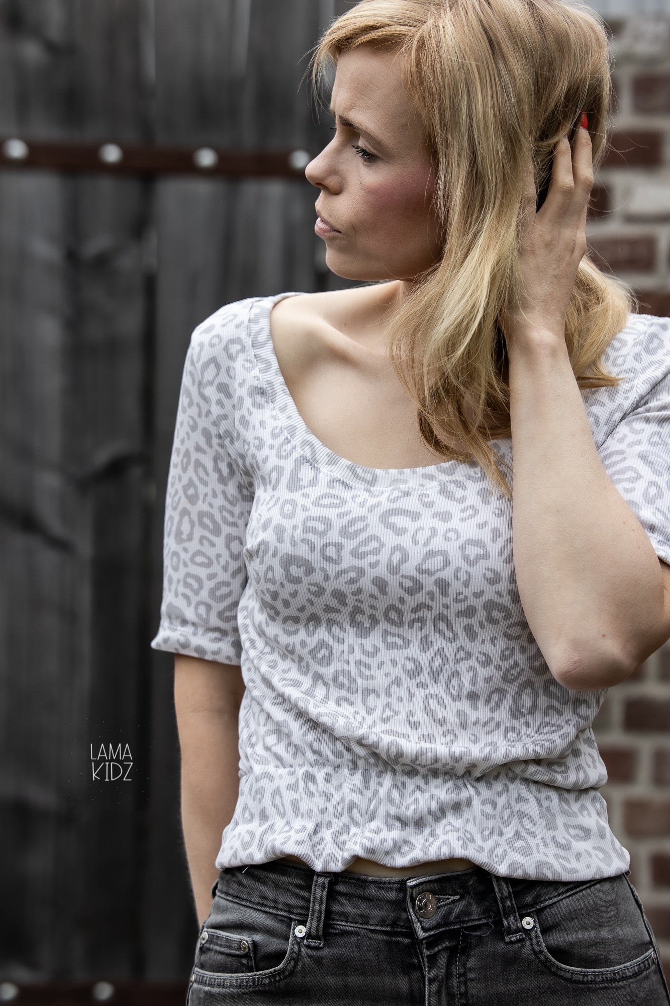 Leo Leoparden Design - Rib Jersey