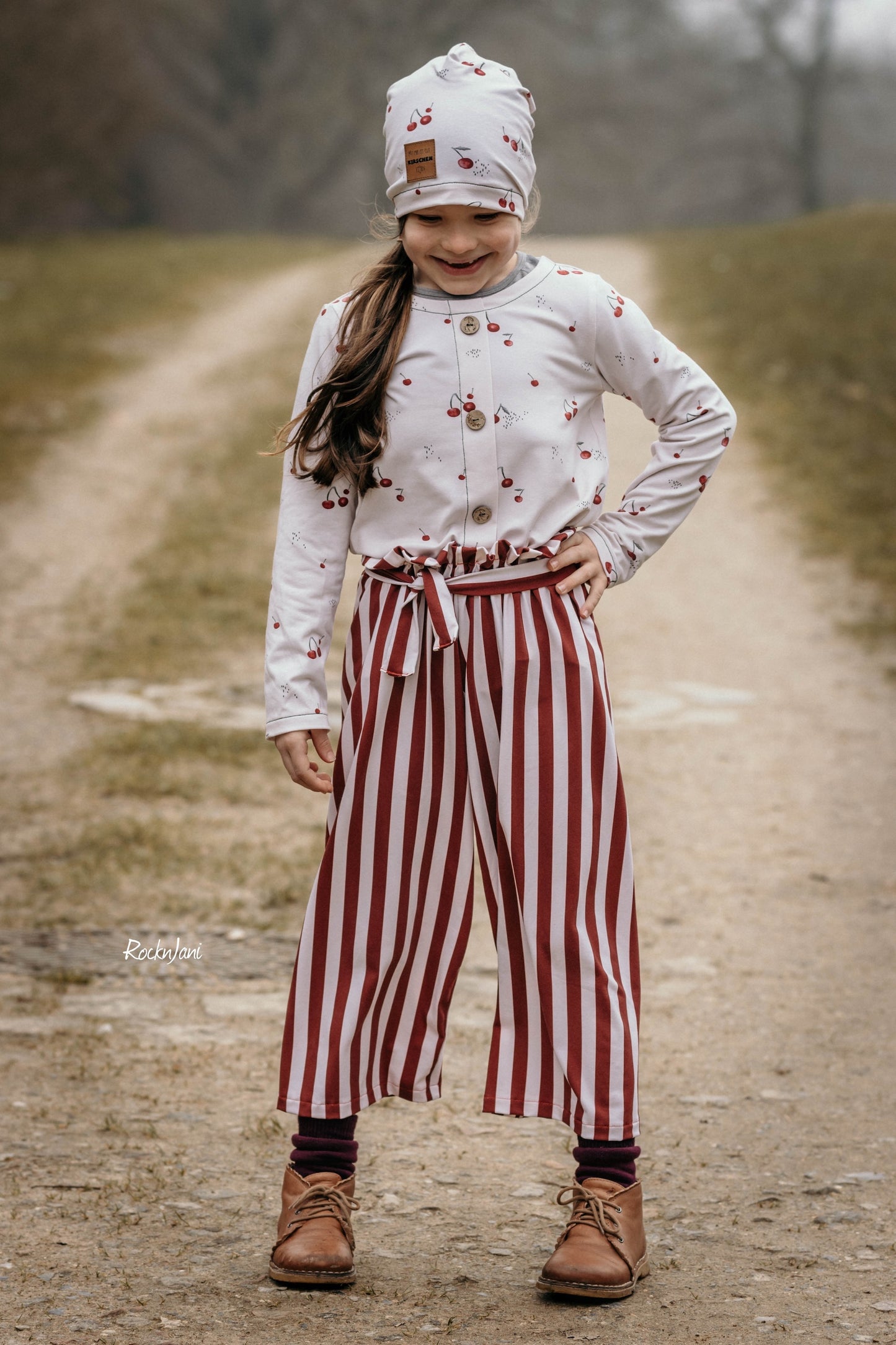 Stripes creme/kirschrot Jersey