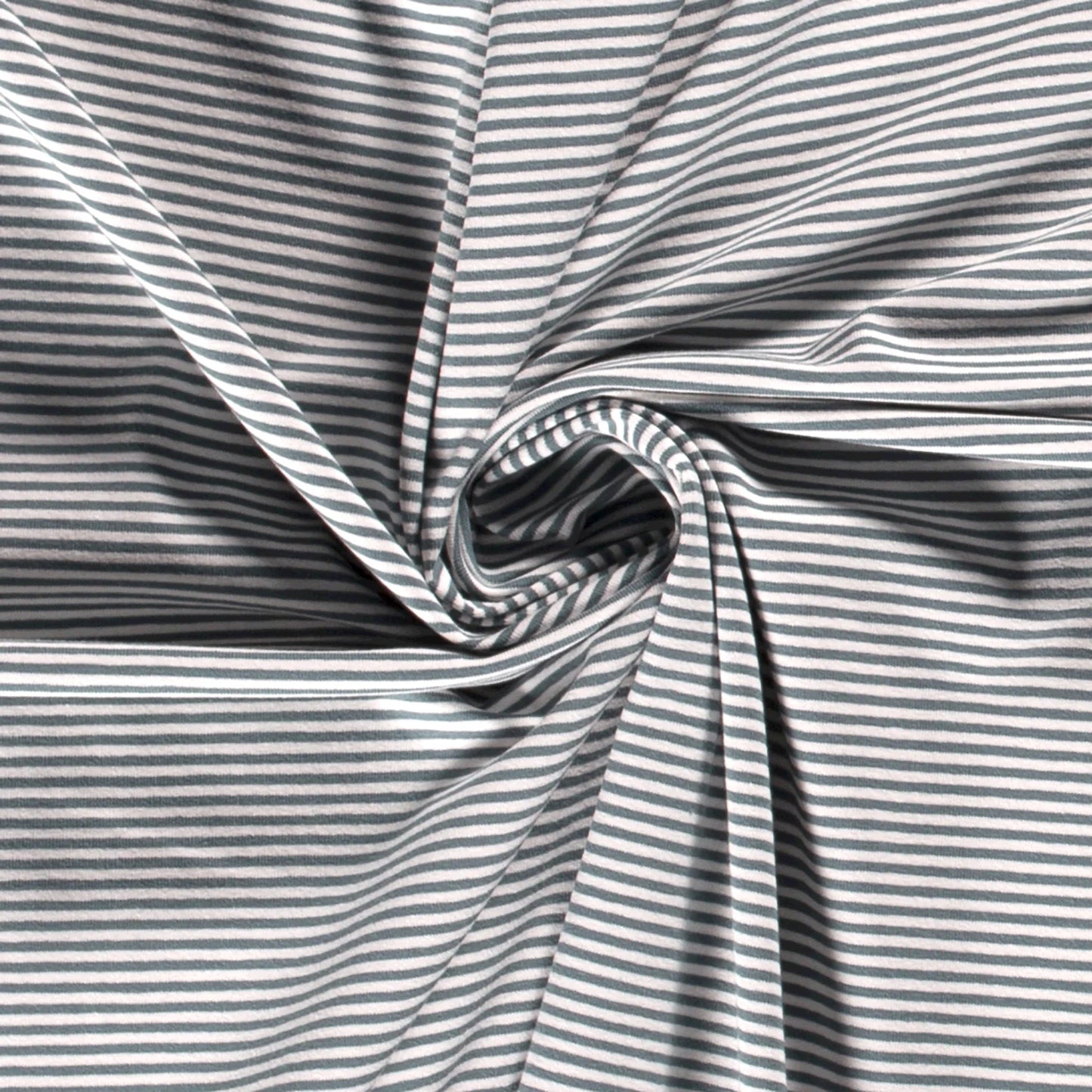 Jersey dünn gestreift - stahlblau