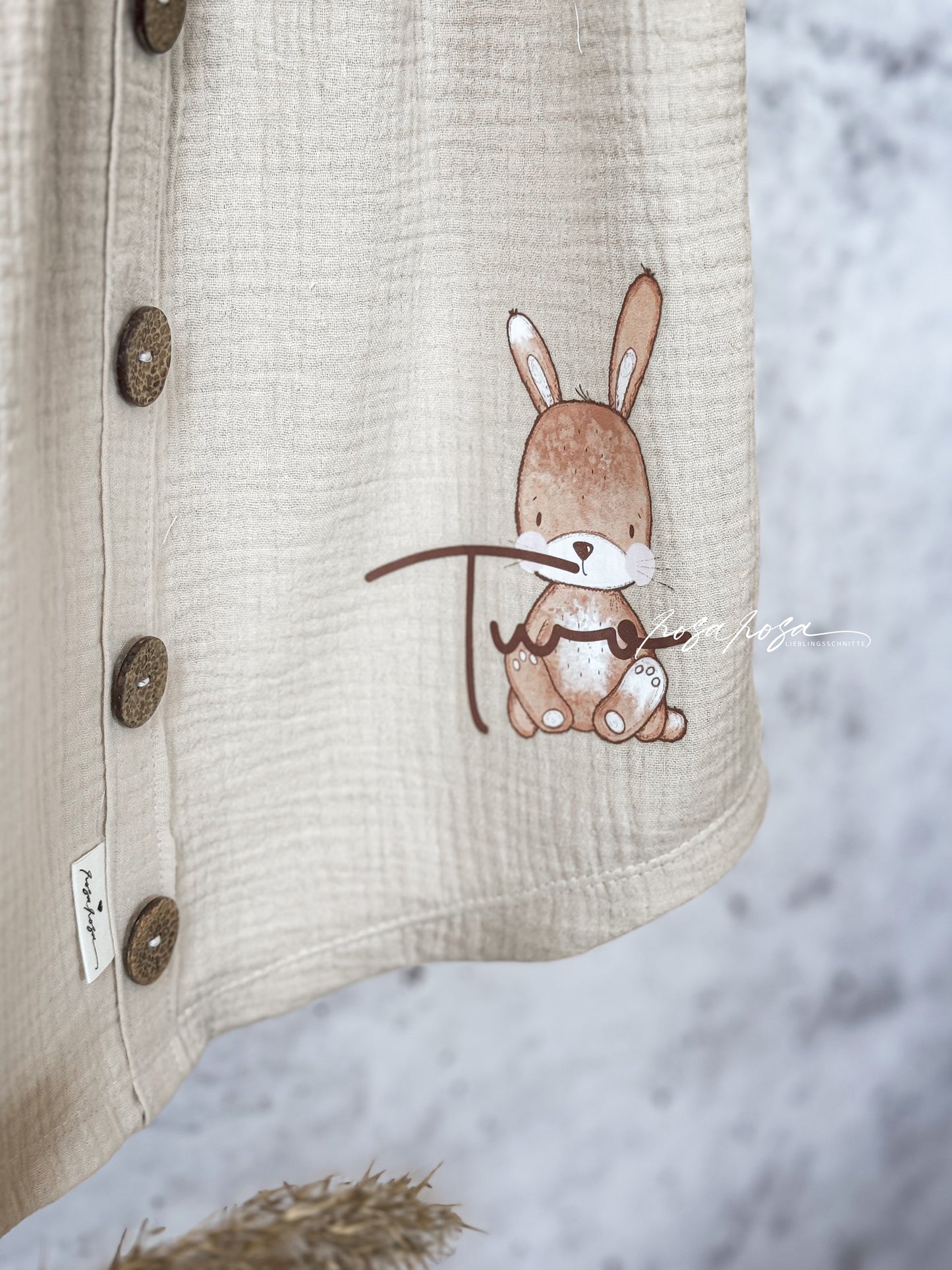 Hase 2 - Geburtstags Bügelbild groß