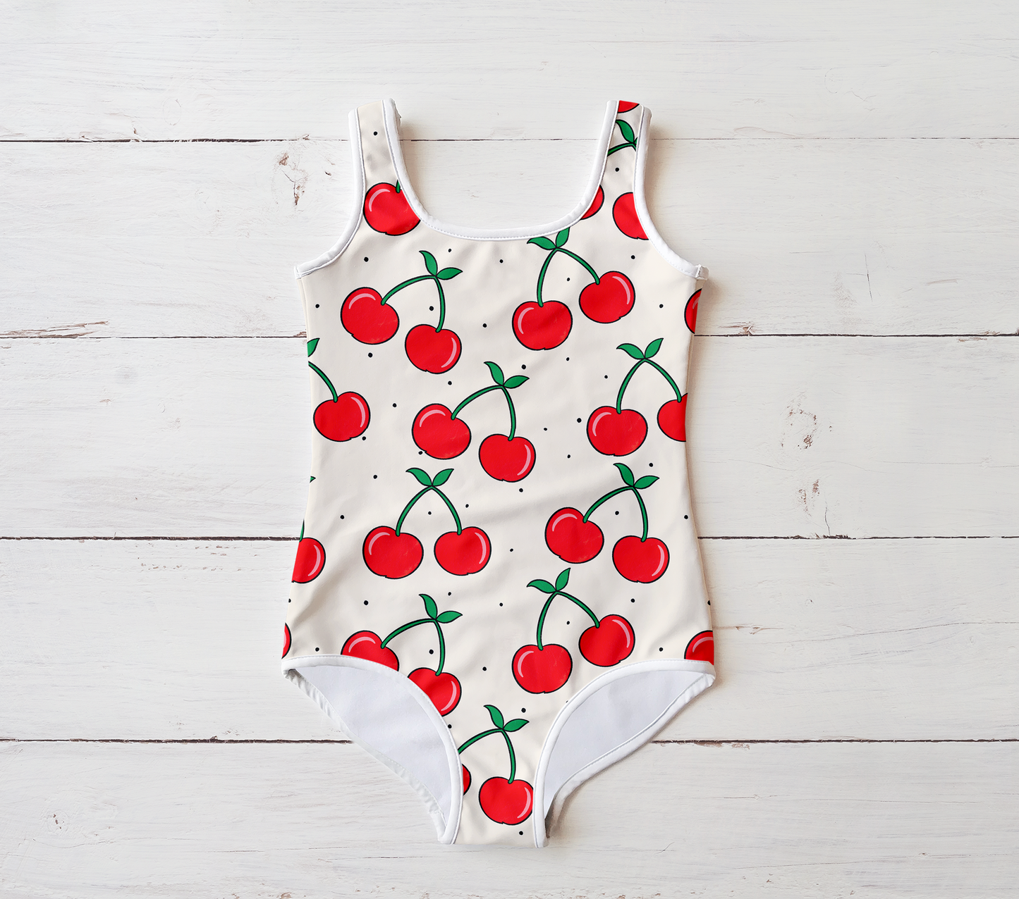 Rest 143 cm Kirschen cream - Badestoff
