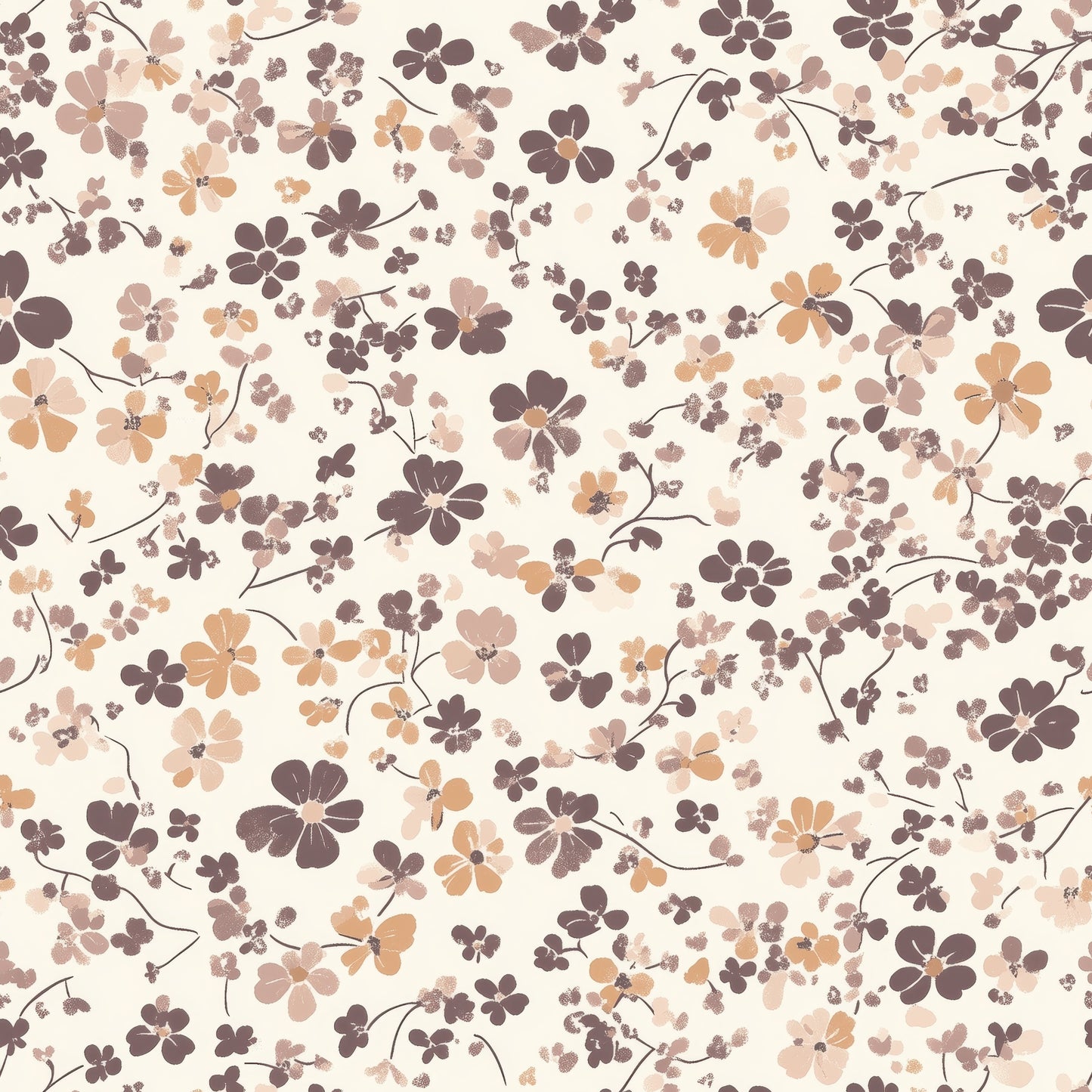 Herbst Blümchen - Rib Jersey