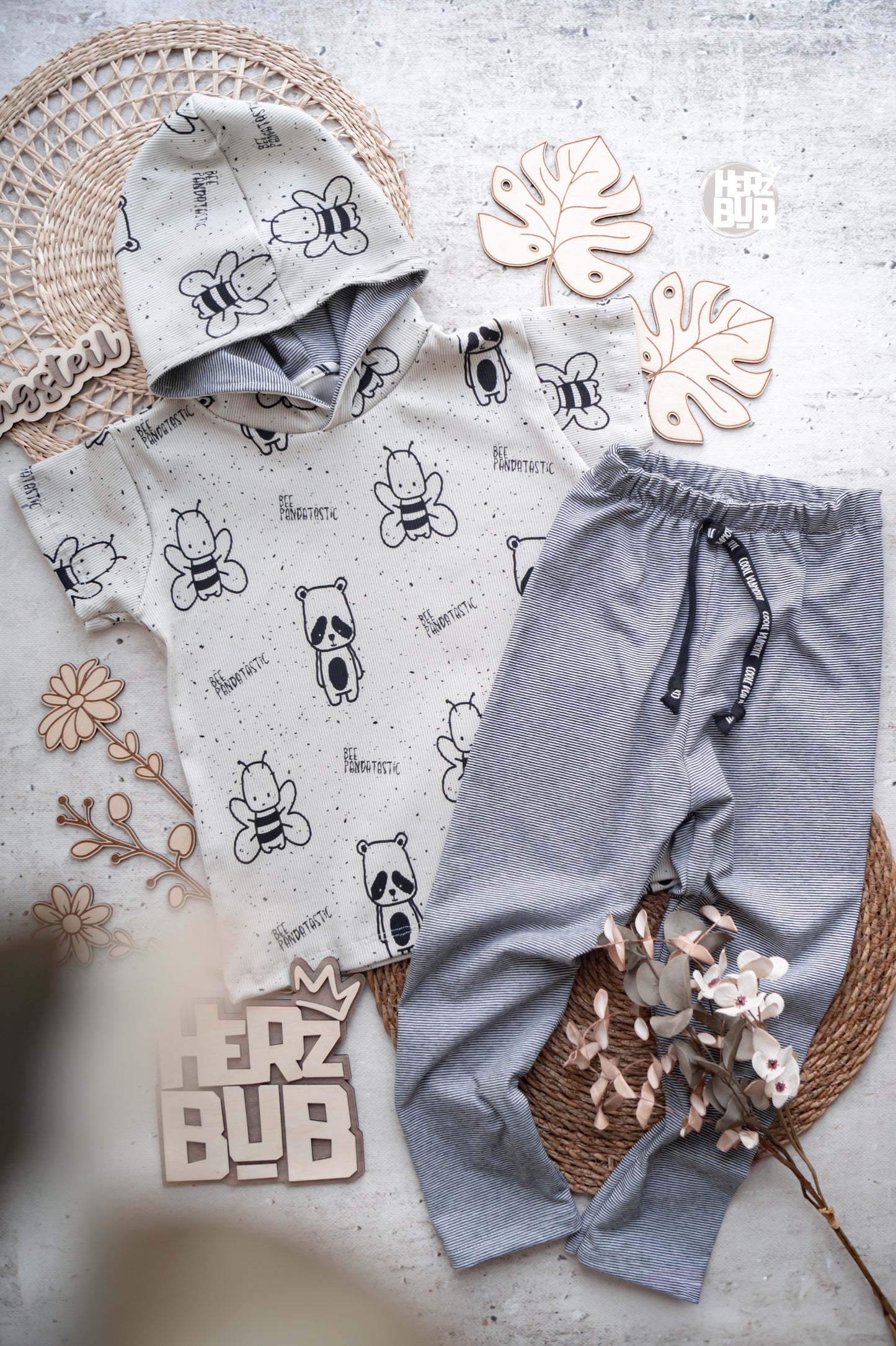 Bee Pandatastic - Rib Jersey