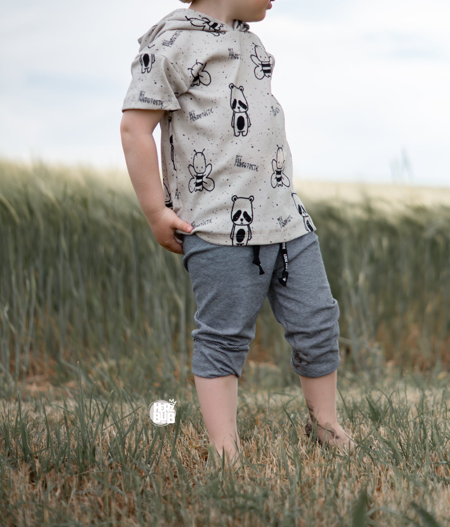 Bee Pandatastic - Rib Jersey