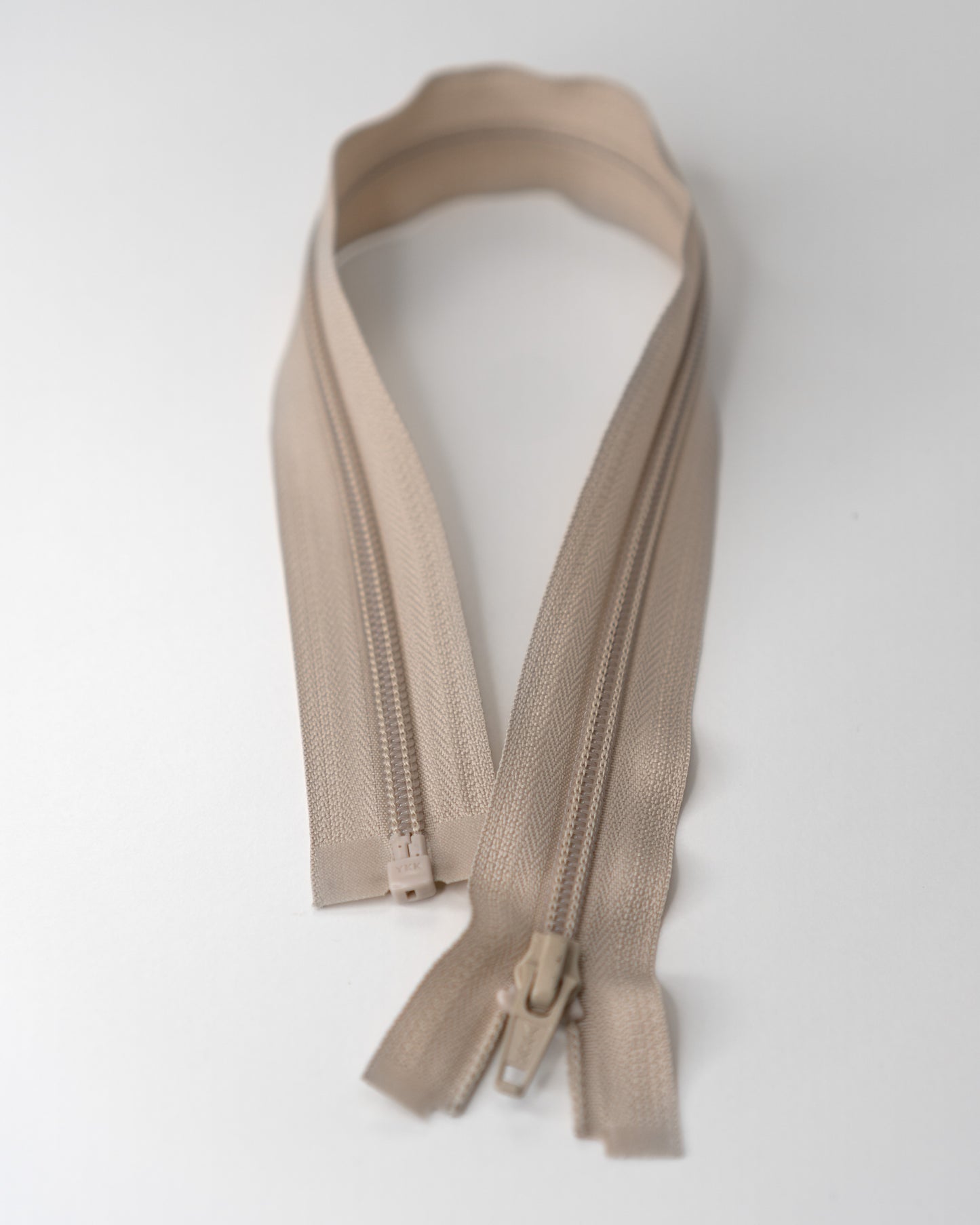 Reißverschluss beige - teilbar