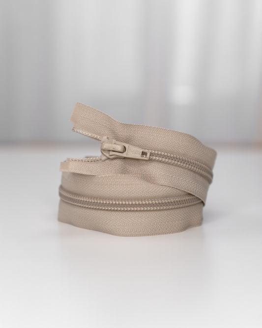Reißverschluss beige - teilbar