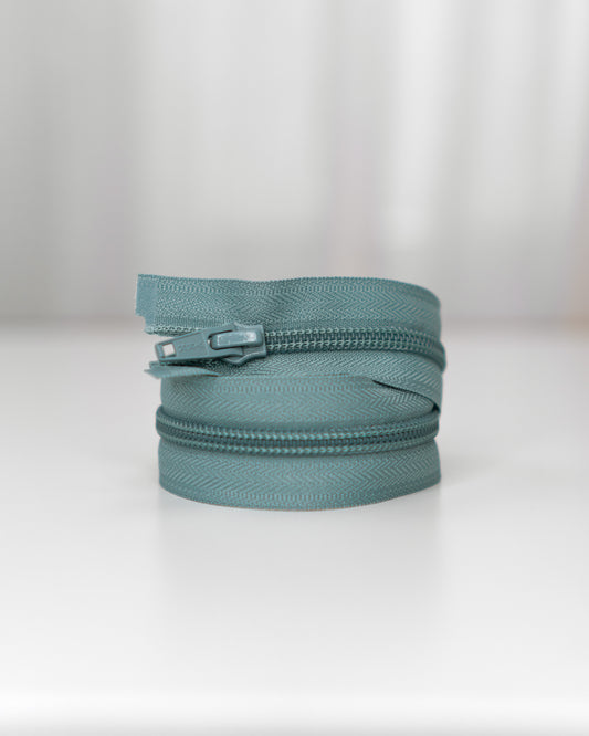 Reißverschluss rauchblau - teilbar