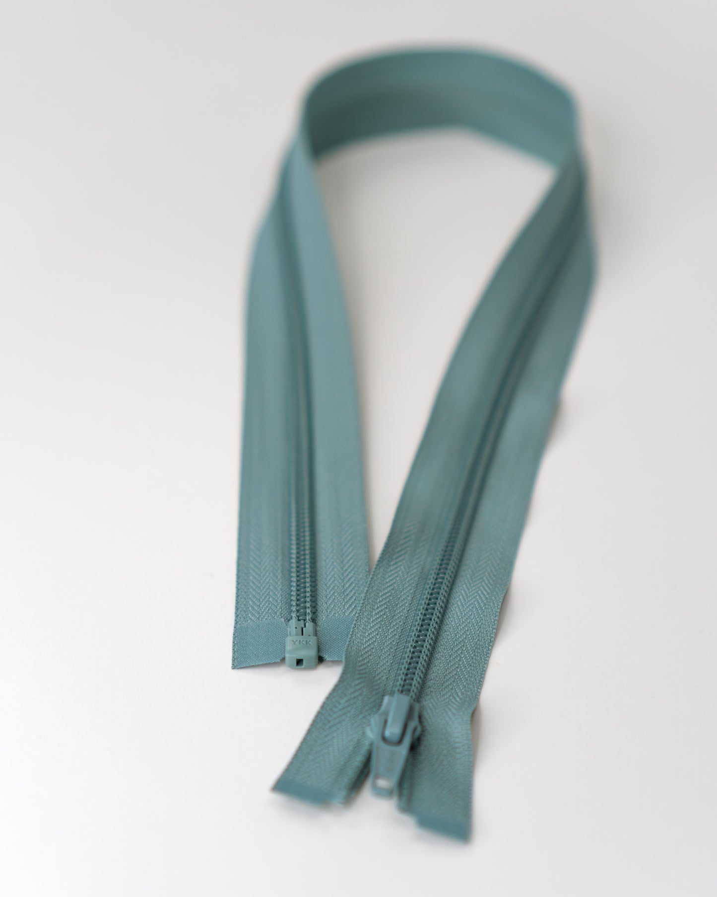 Reißverschluss rauchblau - teilbar