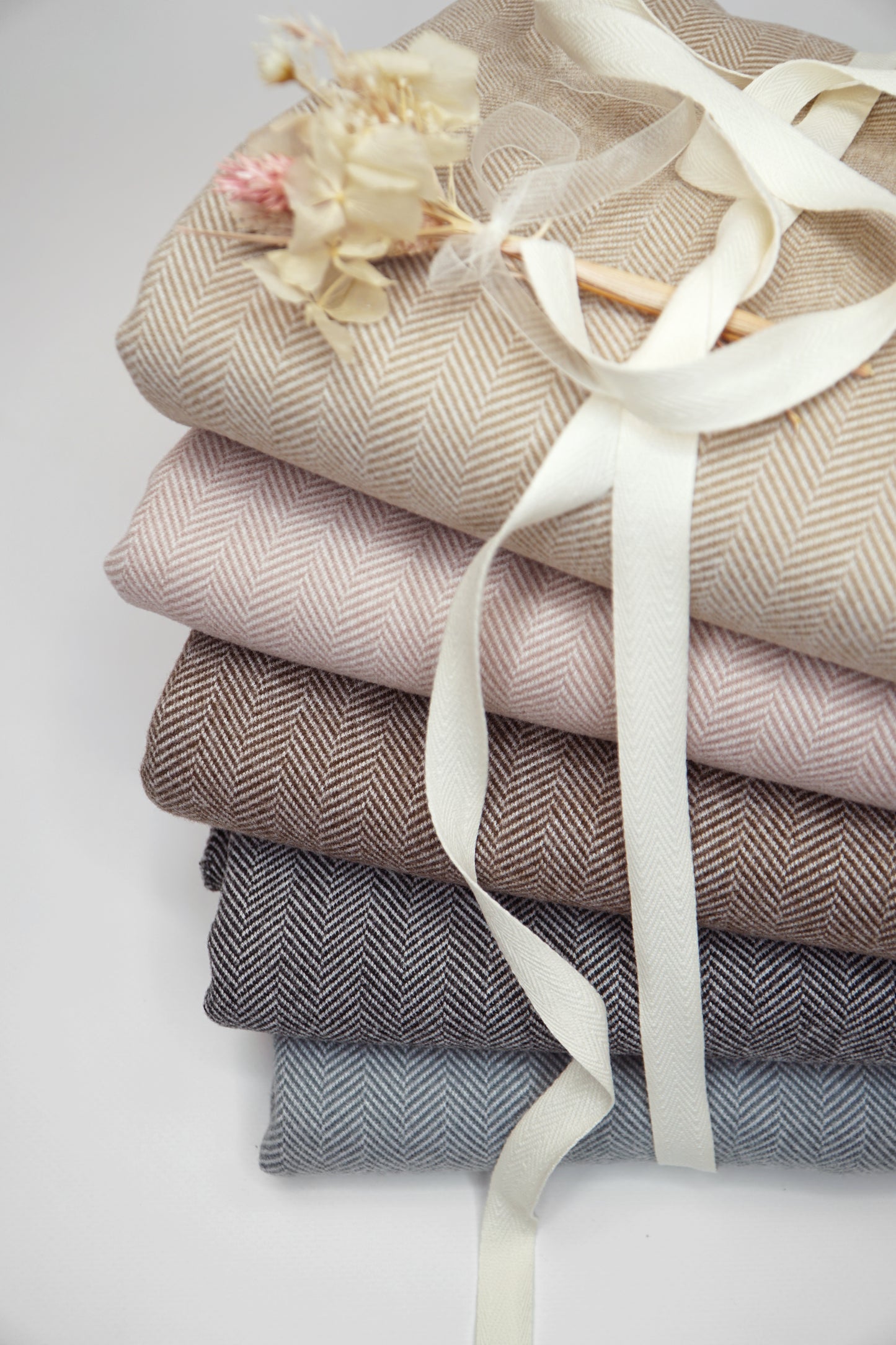 Jacquard Jersey jeansblau - Fischgräten Design