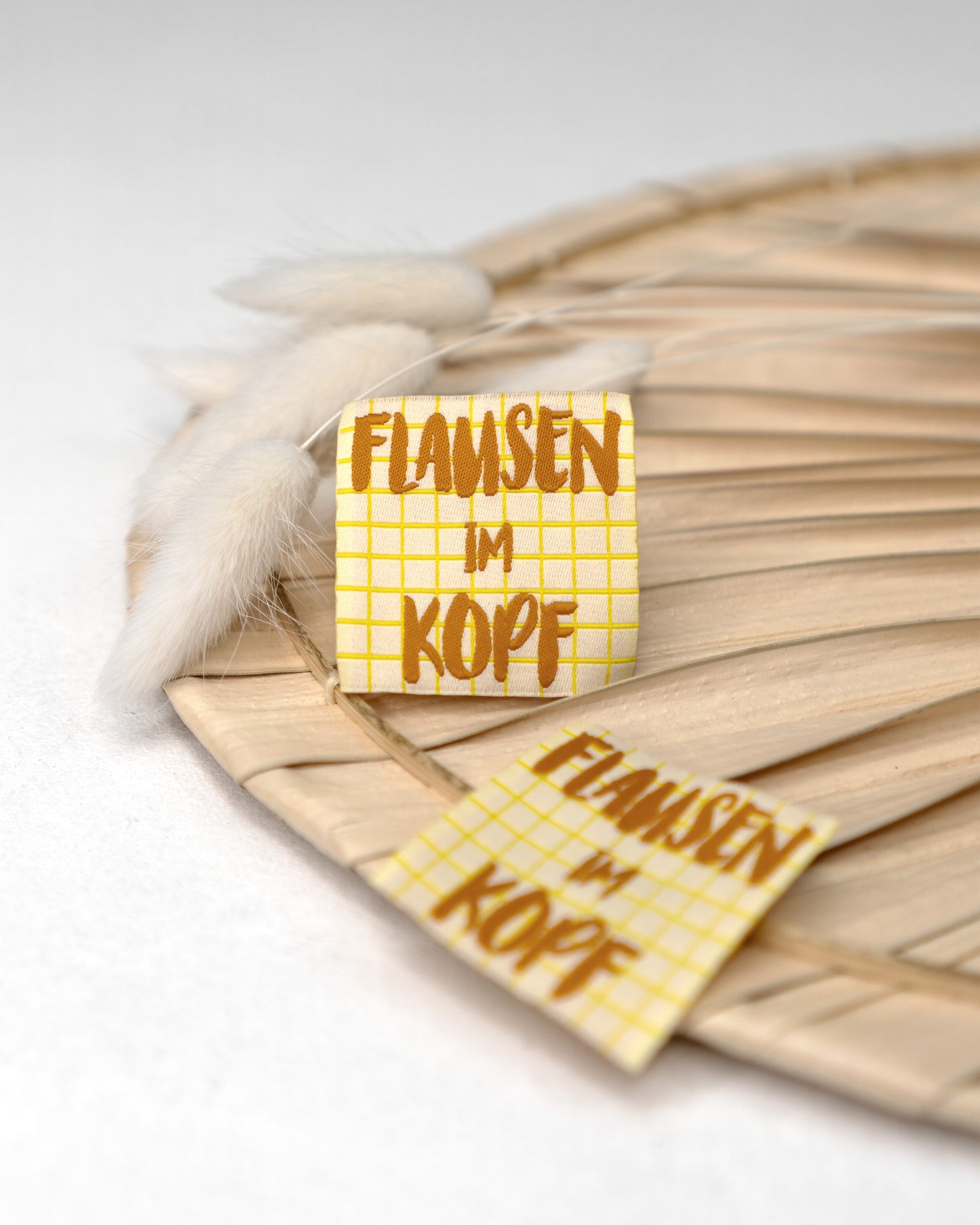 Flausen im Kopf - Web Label - 4x4cm