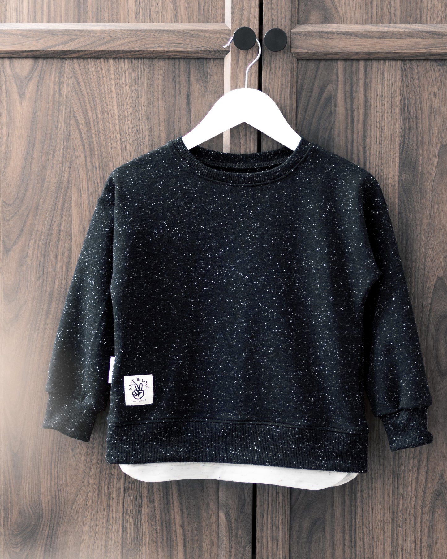 Konfetti schwarz - French Terry