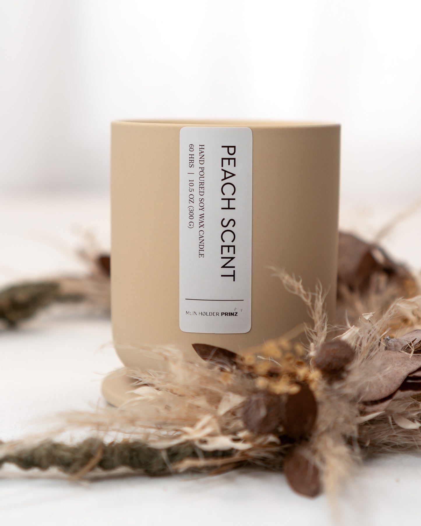 Peach scent - Betonkerze mit Deckel