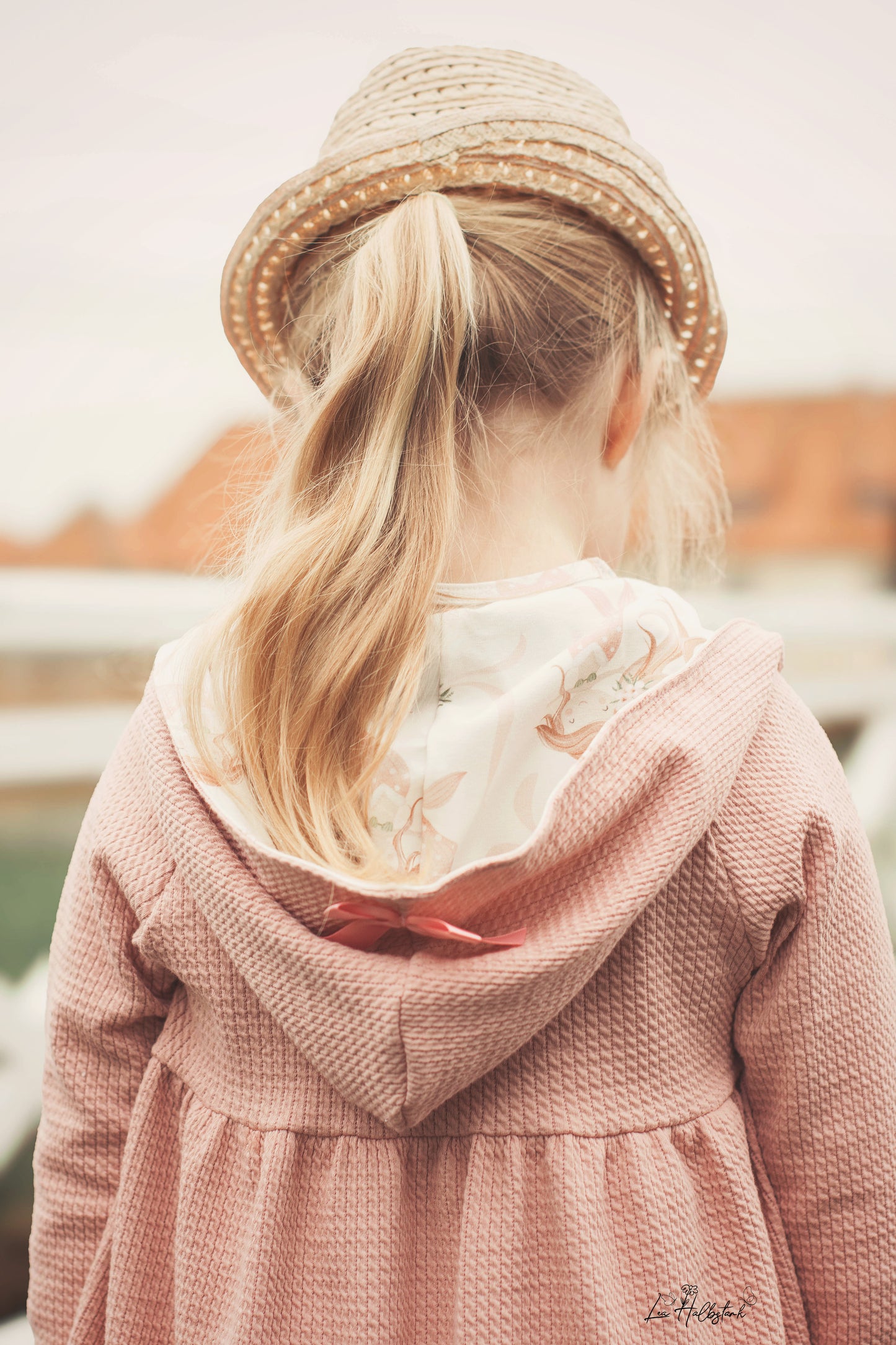 Mini Zopfmuster Jersey nude rosa