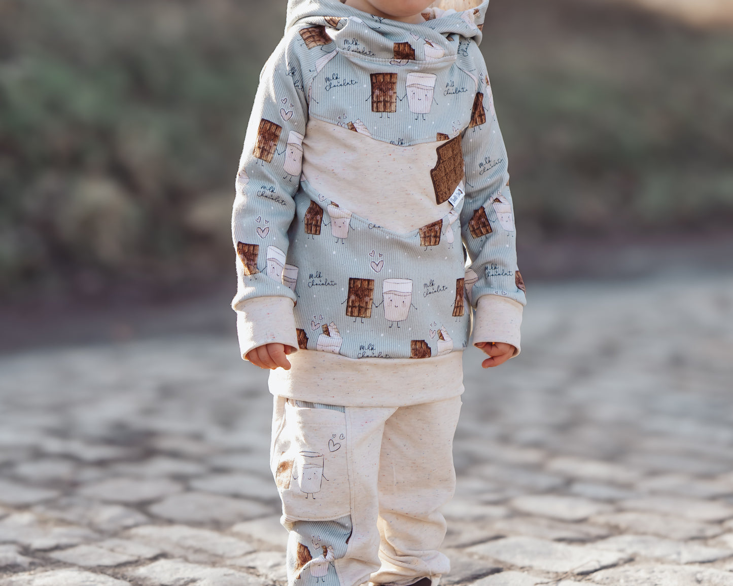 Milch & Schokolade mint - Rib Jersey