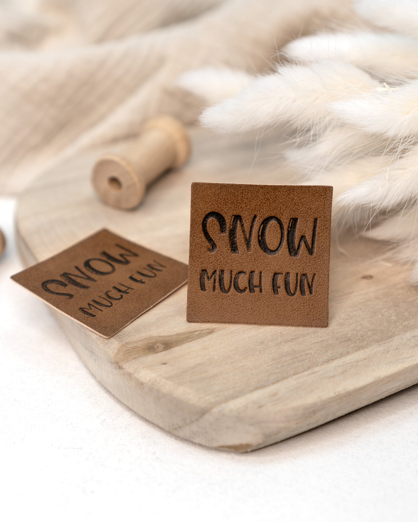 Snow much fun - Kunstleder Label