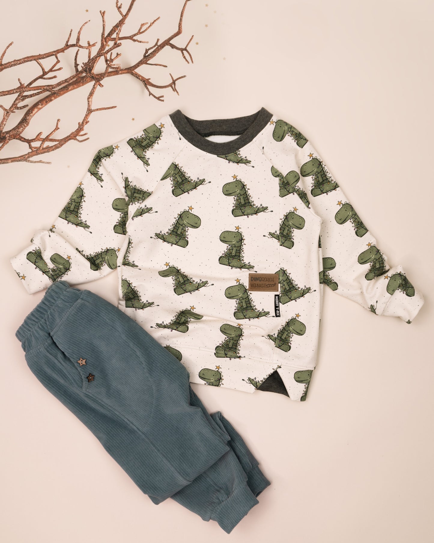 Christmas T-Rex - French Terry
