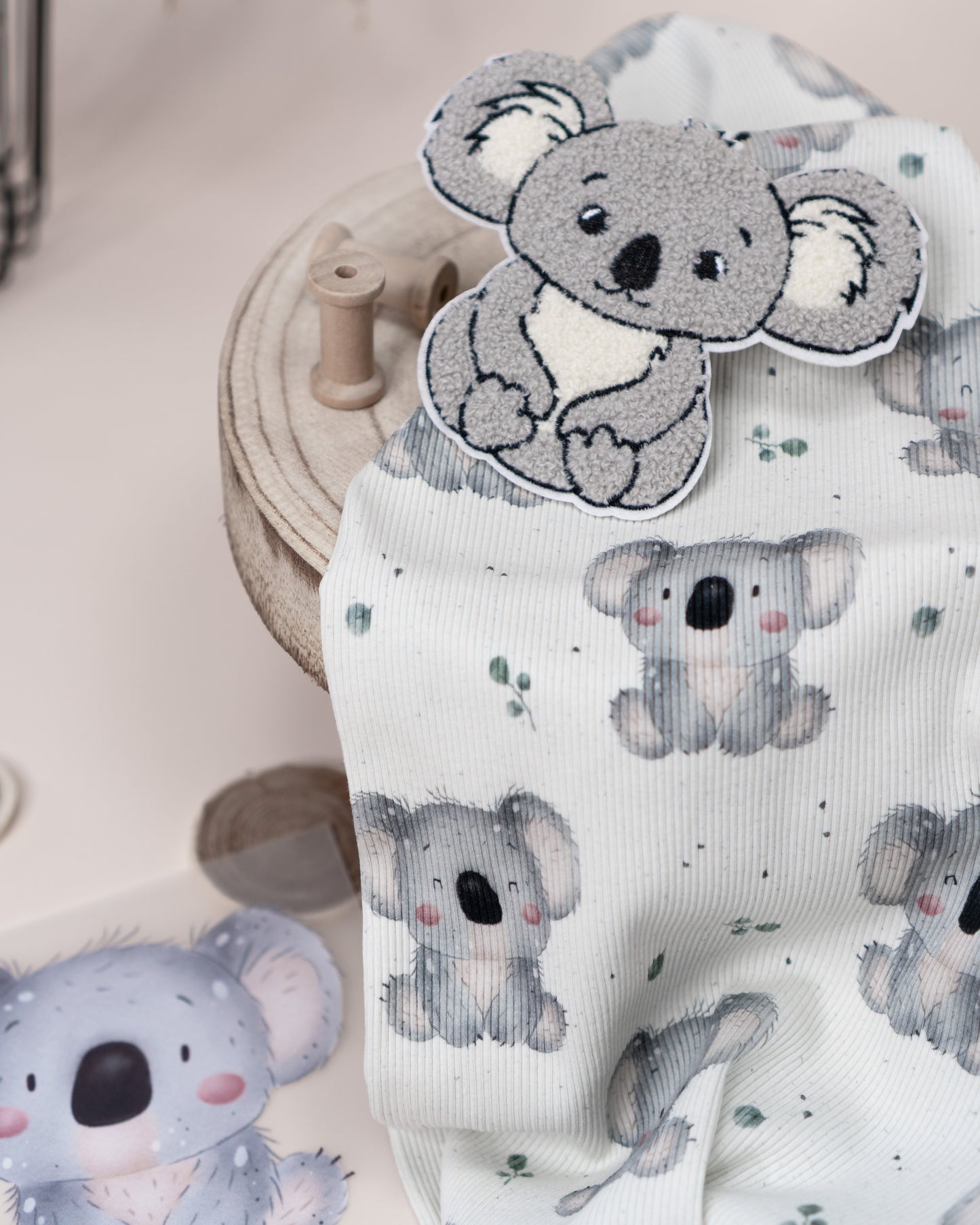 Kleiner Koala saltpepper - Rib Jersey