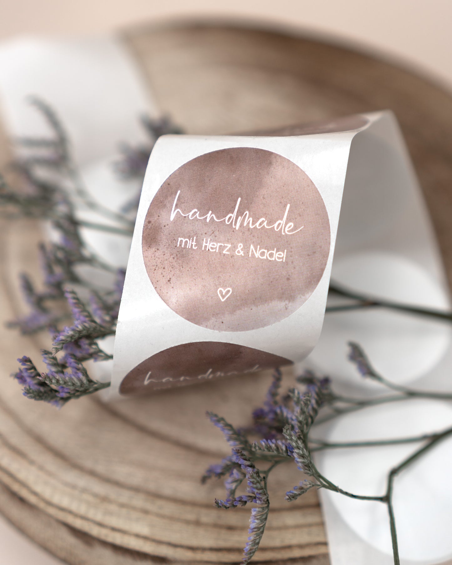 Handmade mit Herz & Nadel - Aufkleber