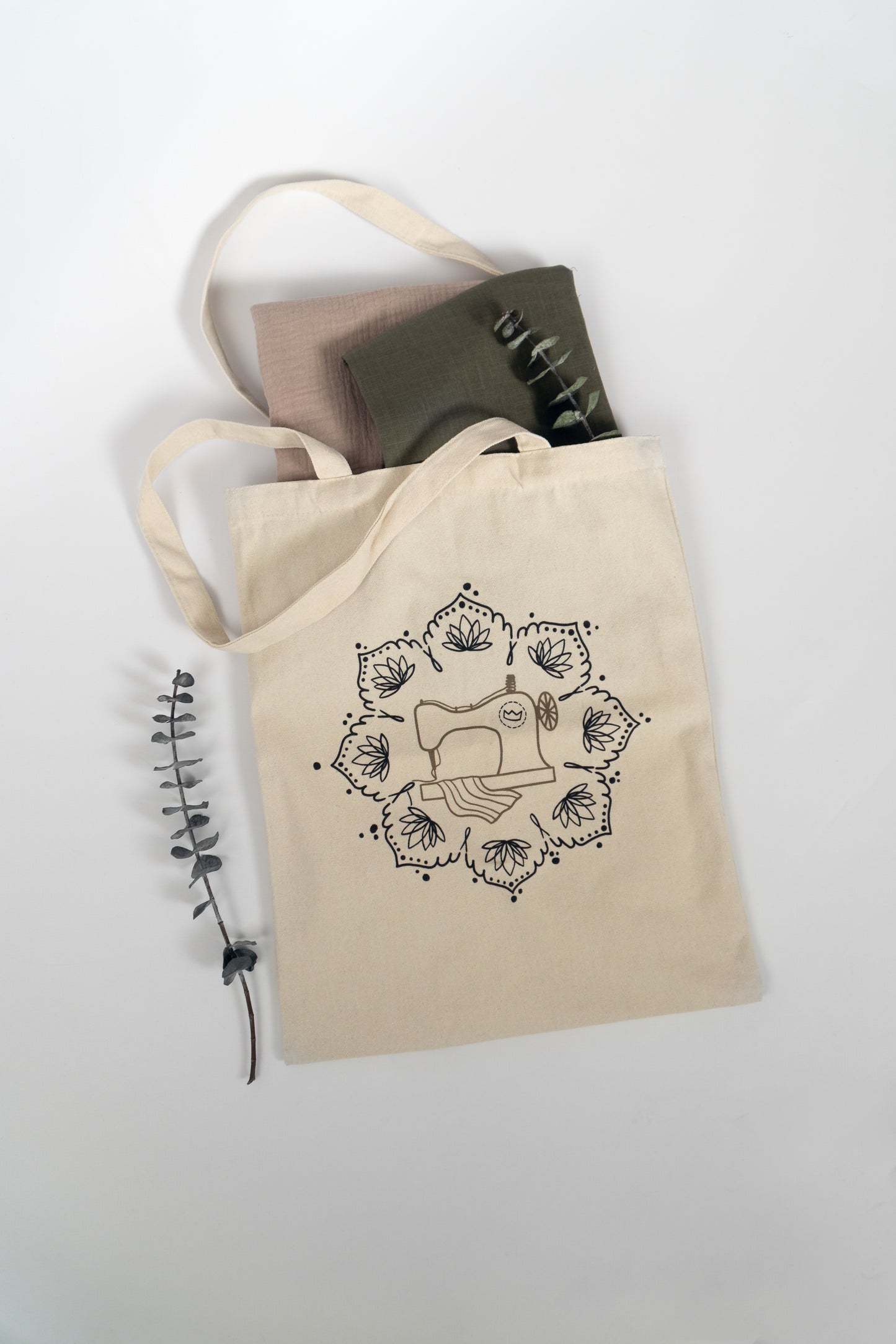 Stoffbeutel Mandala & Nähmaschine