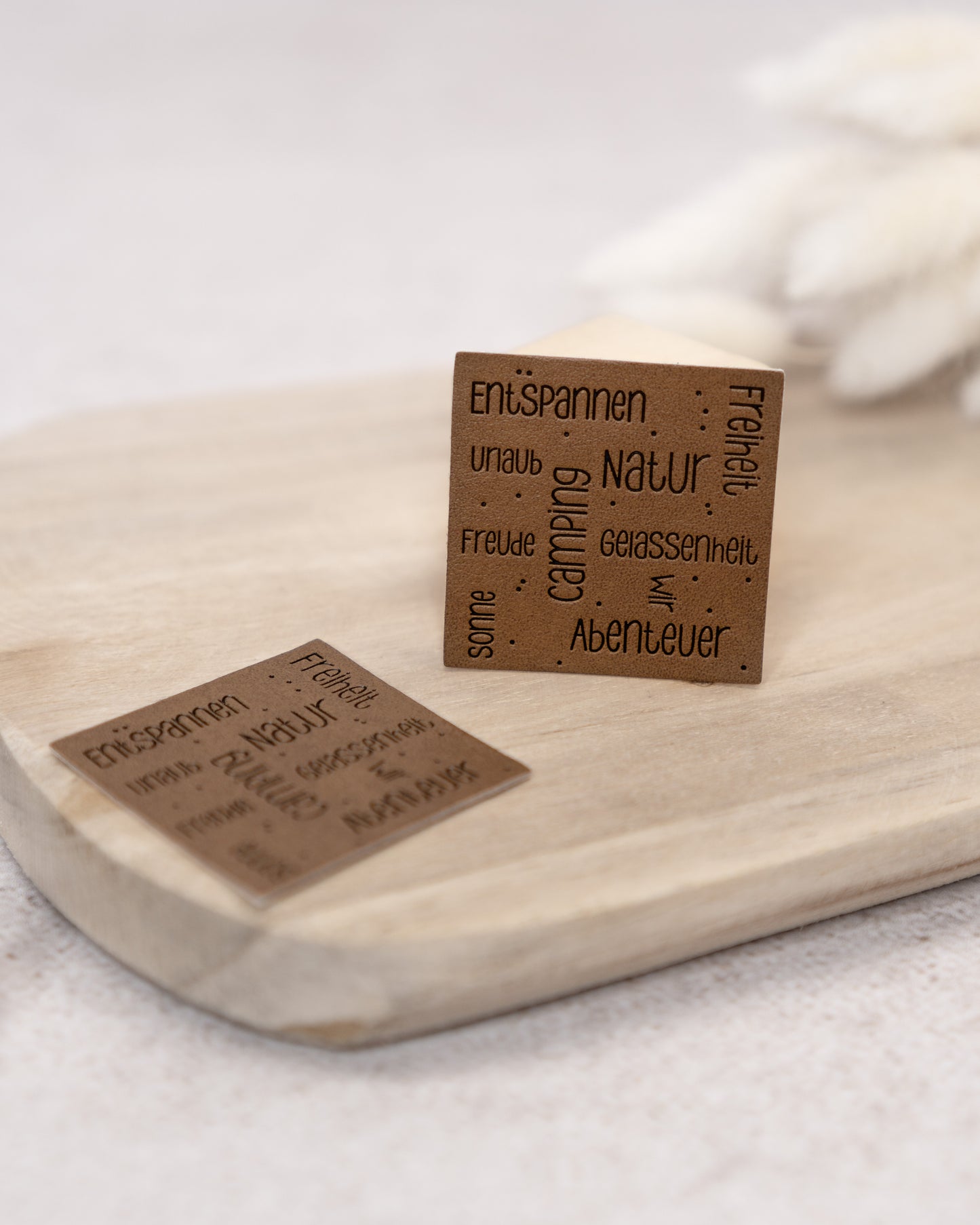 Camping Entspannen Natur Urlaub - Kunstleder Label