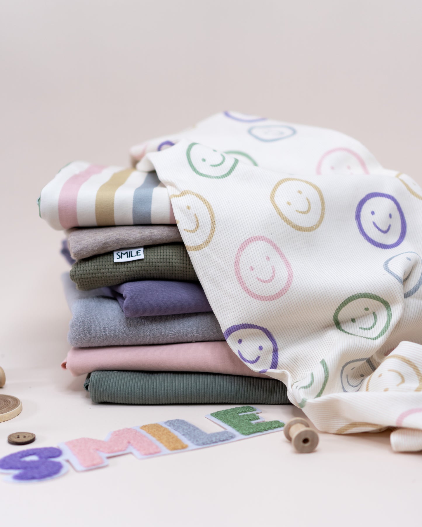 Smileys cream - French Terry