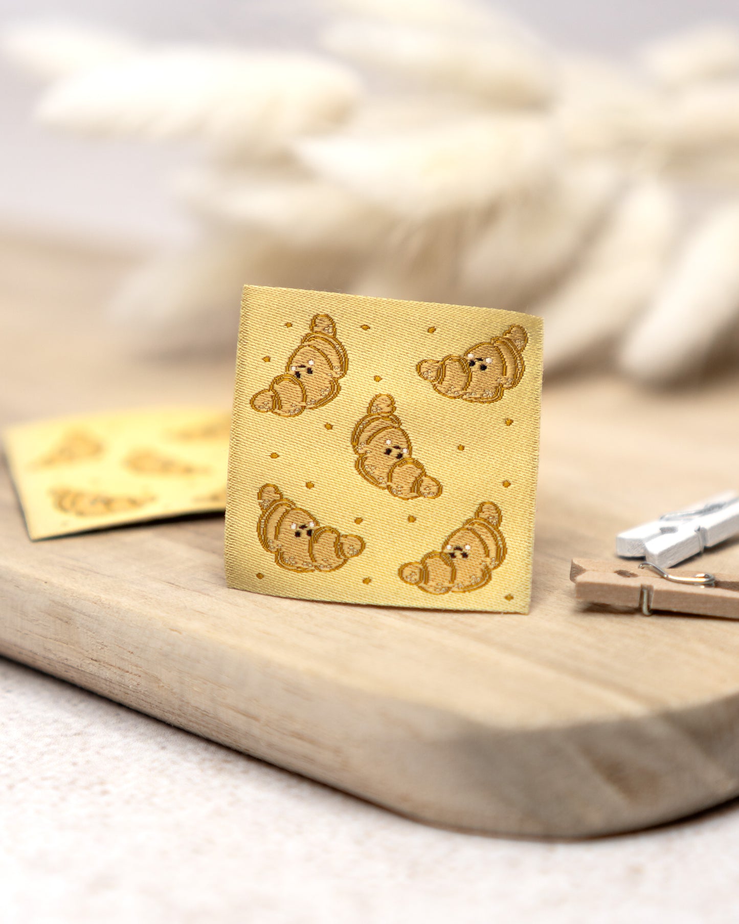 Croissants lächelnd - Web Label - 4x4cm