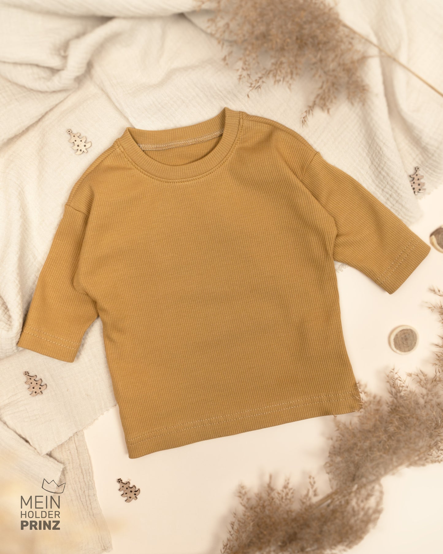 Langarmshirt mustard Gr. 62 - Baby Kleidung