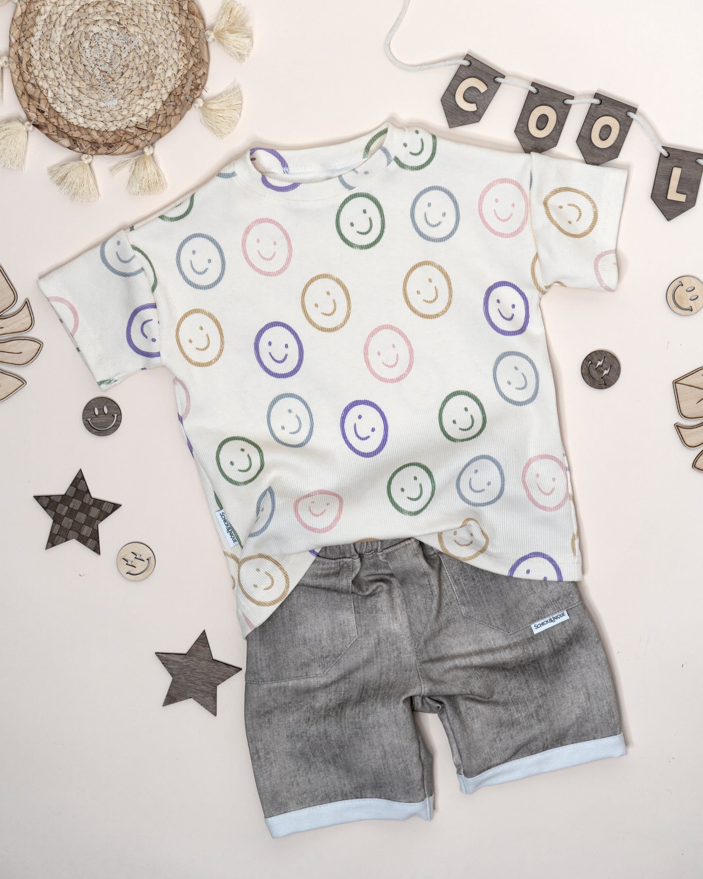 Smileys cream - Rib Jersey