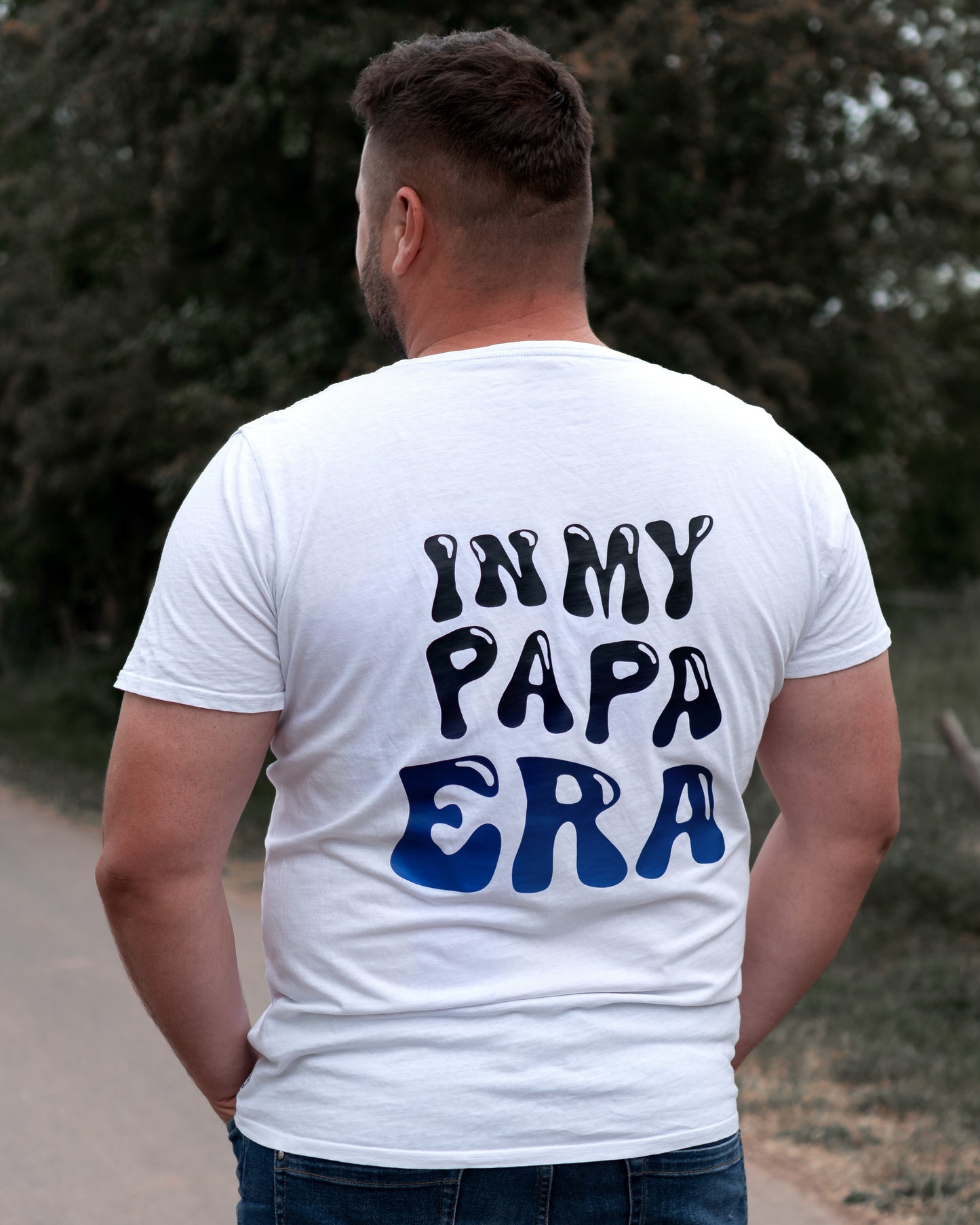 In My Papa Era - Farbverlauf blau - Bügelbild