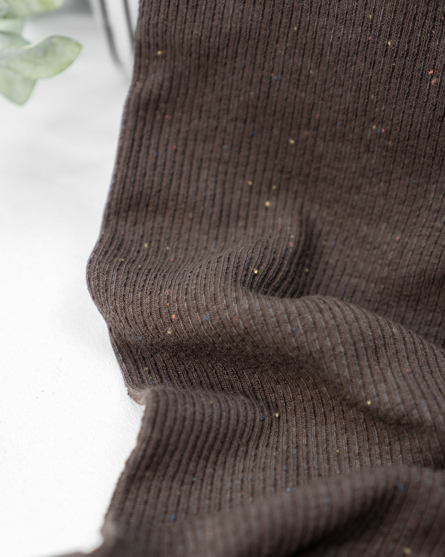 Konfetti bunt dark brown - Rib Jersey
