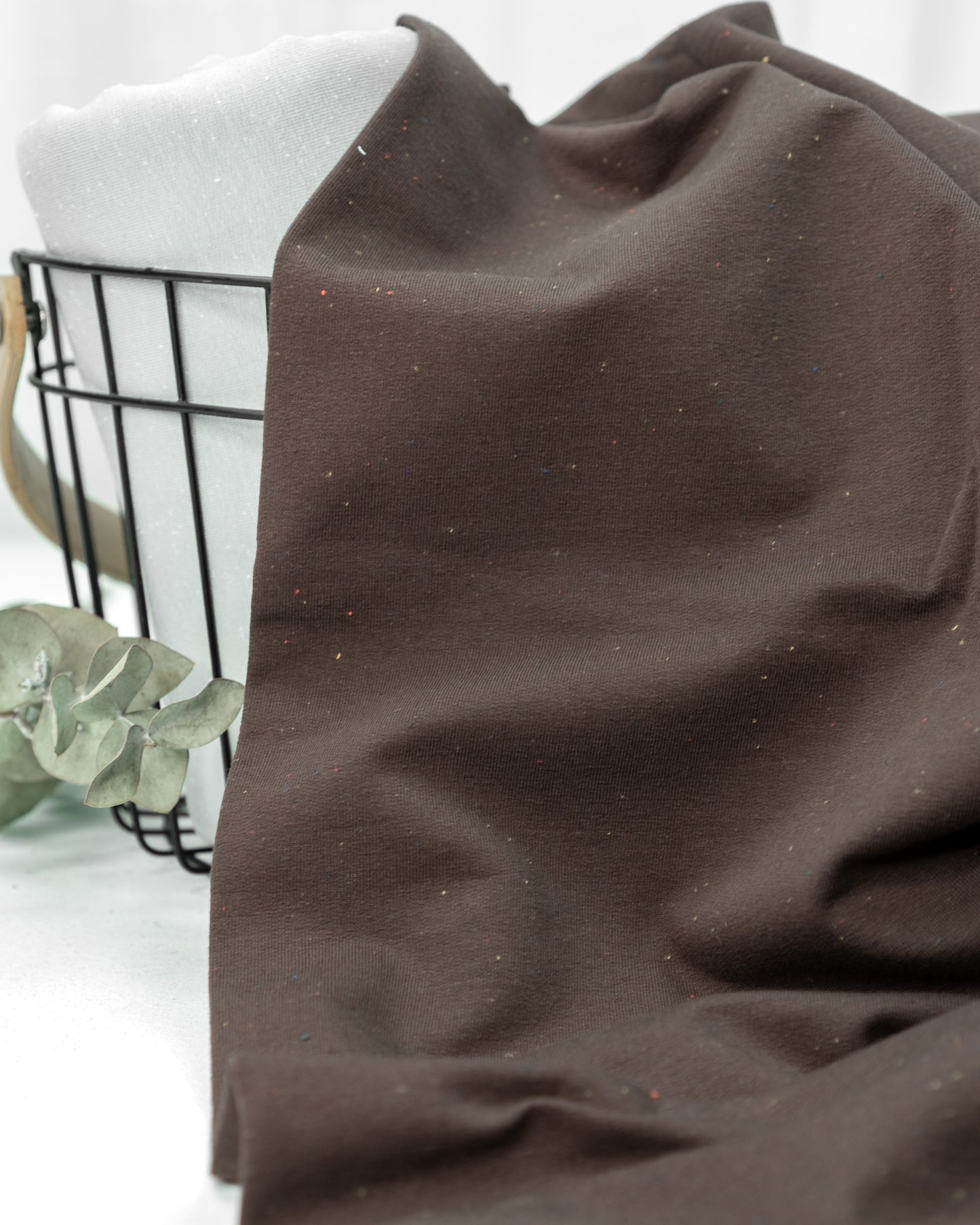 Konfetti bunt dark brown- French Terry