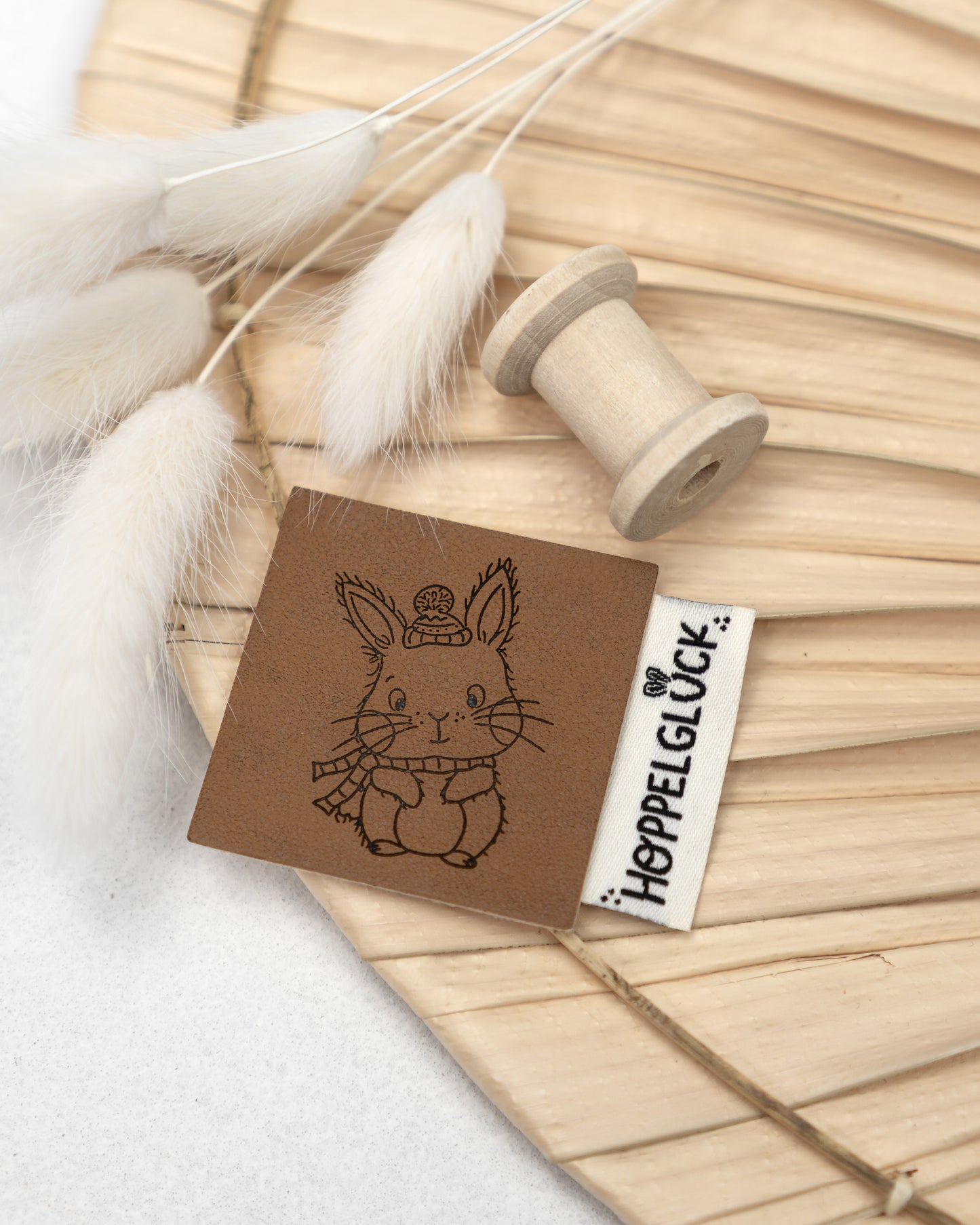Winter Häschen - Kunstleder Label
