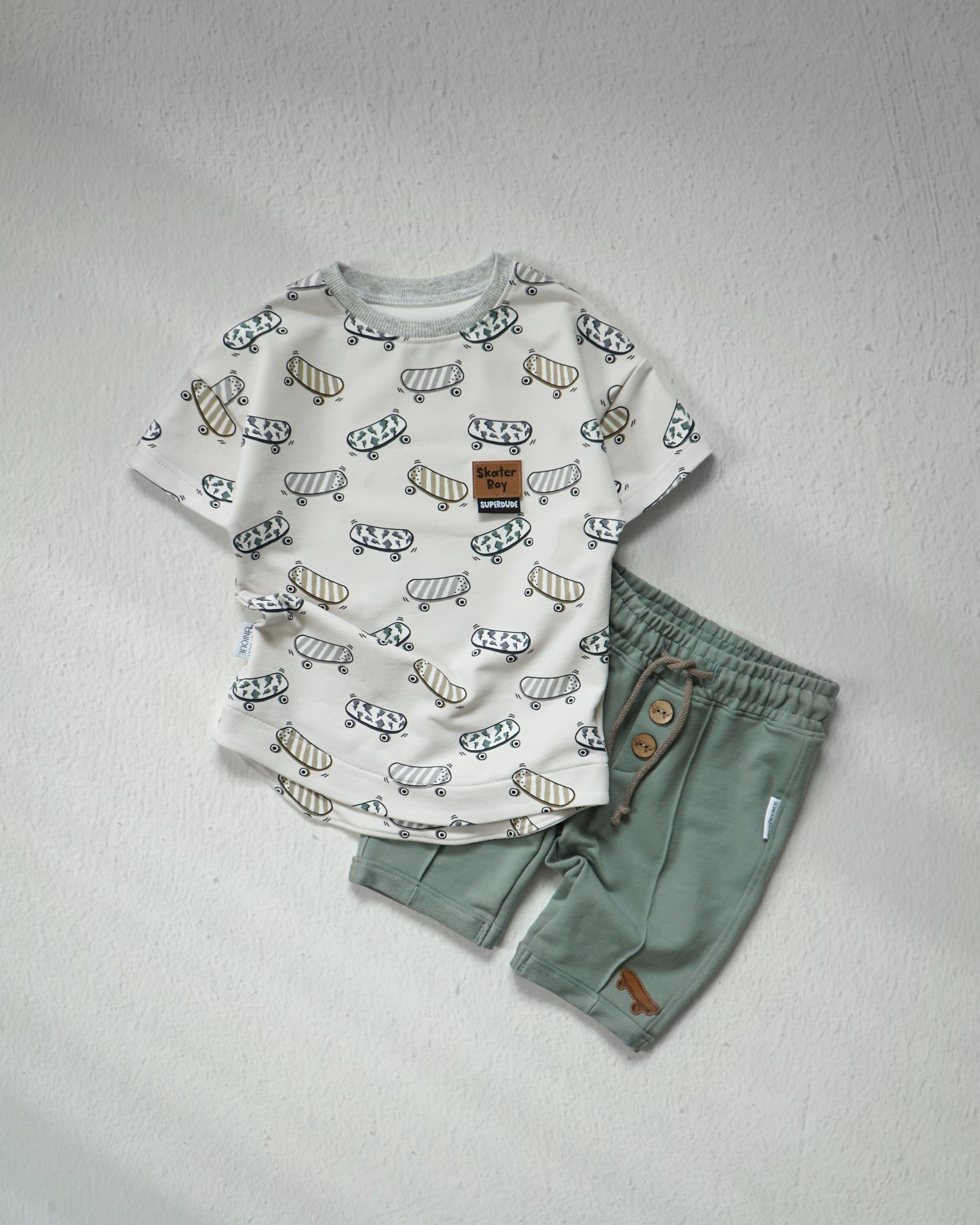 REST 1,8m Skateboards bunt / cream - French Terry