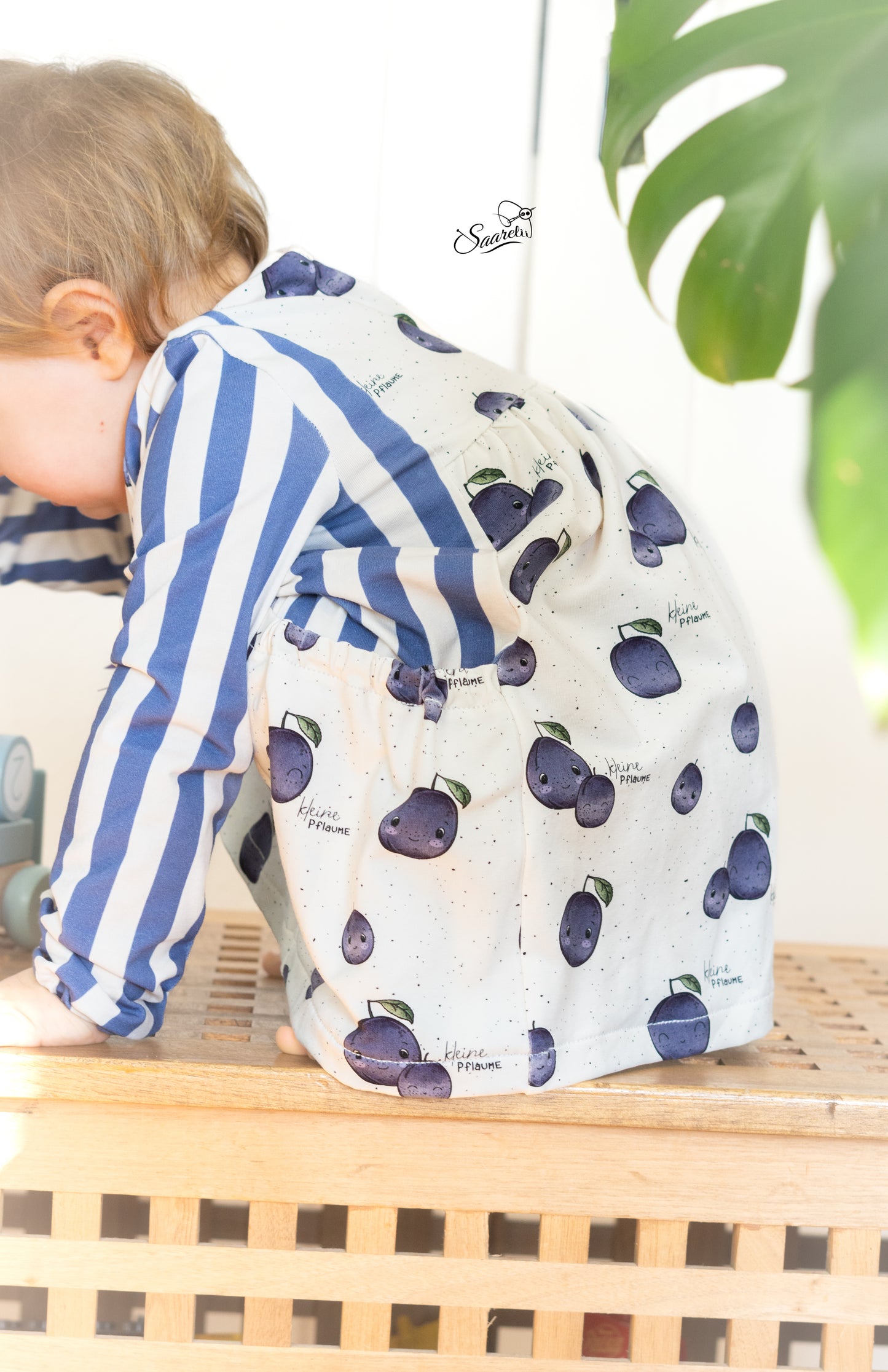 Stripes cream/blueberry Jersey