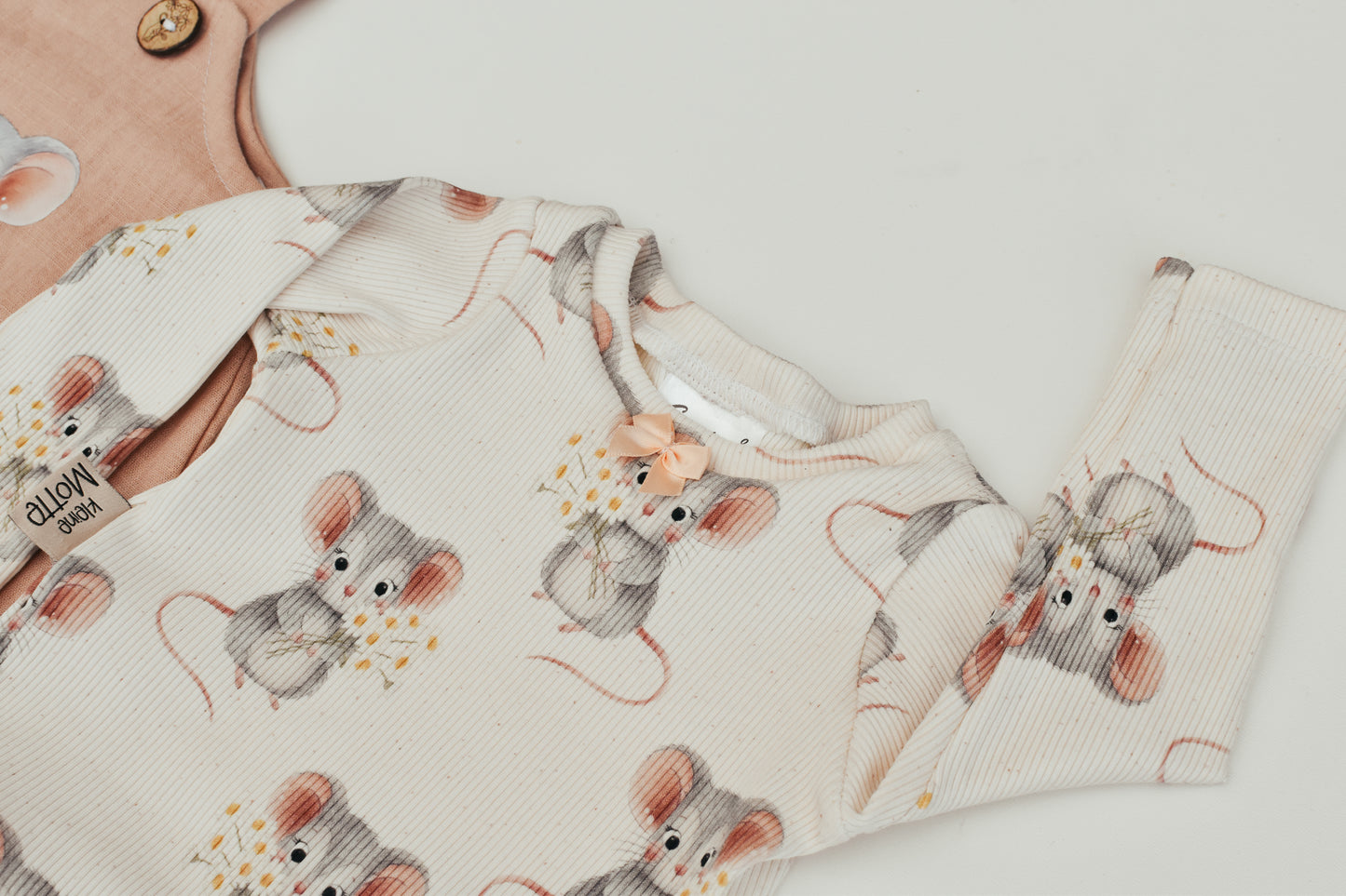 Mäuschen mit Blumen dust - Rib Jersey