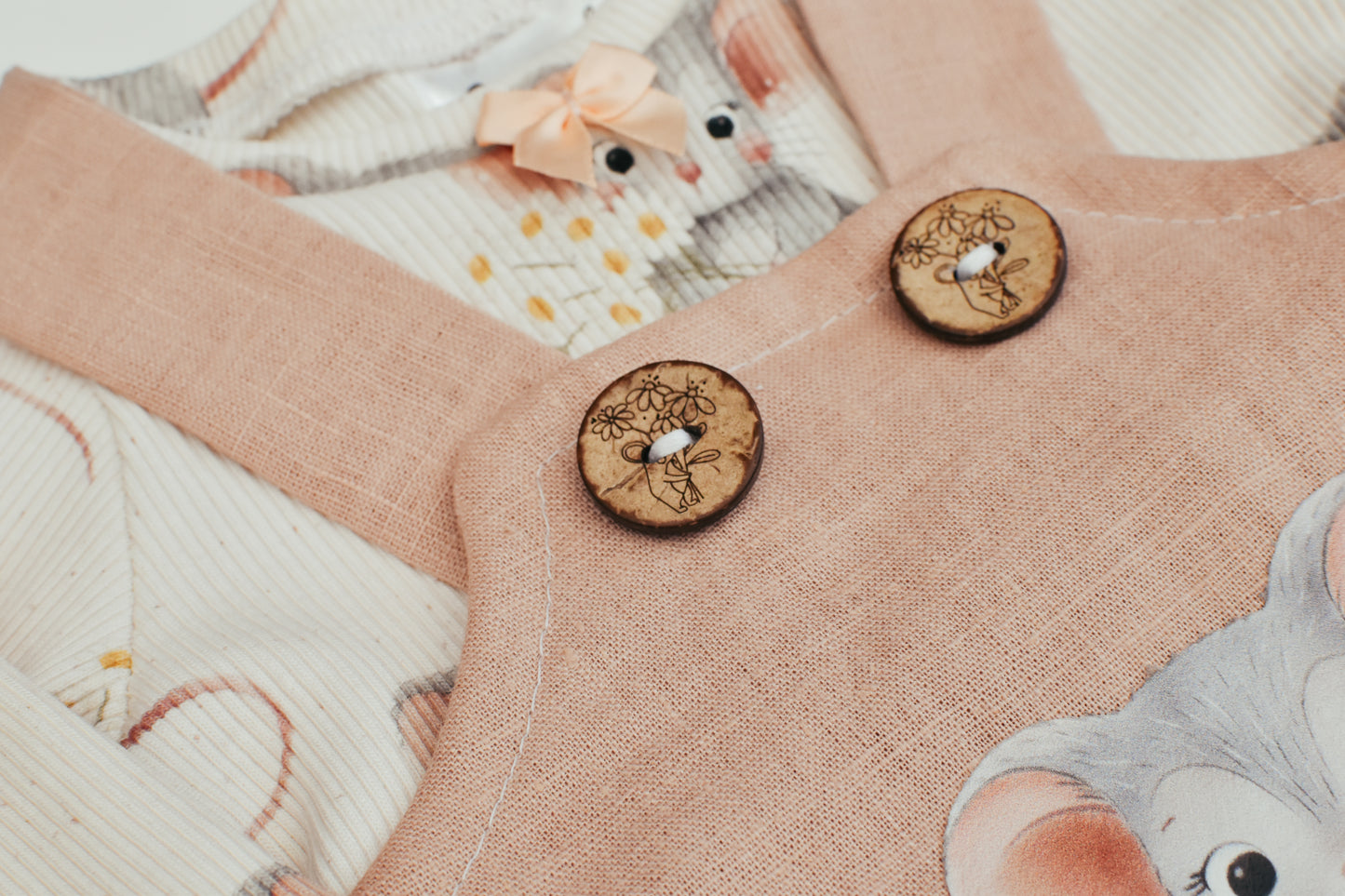 Mäuschen mit Blumen dust - Rib Jersey