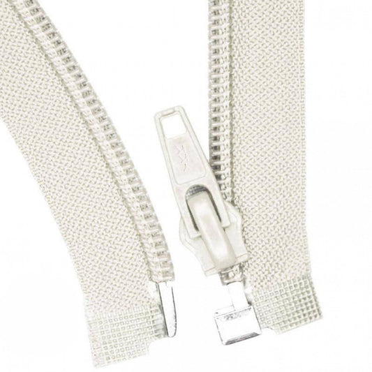 Reißverschluss ecru - teilbar