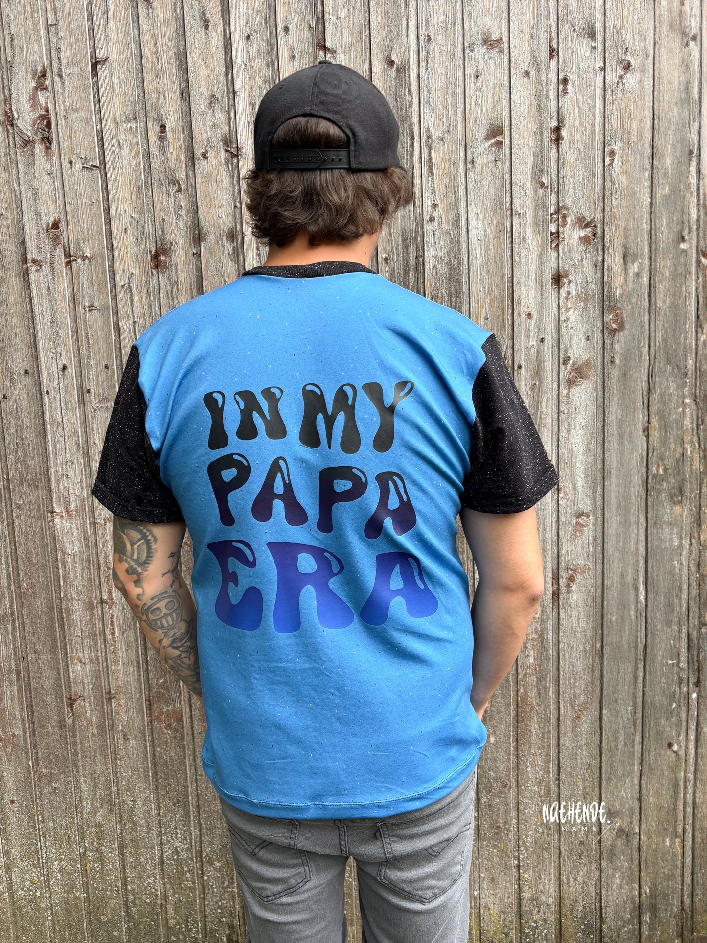In My Papa Era - Farbverlauf blau - Bügelbild