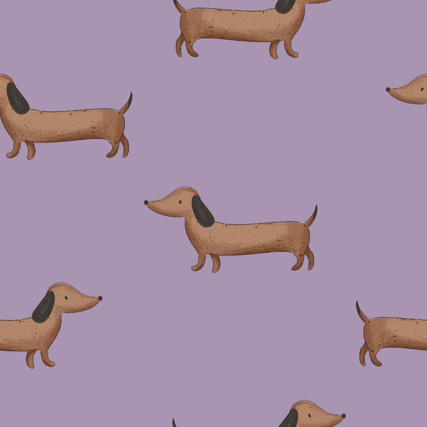 Dackel lila - French Terry