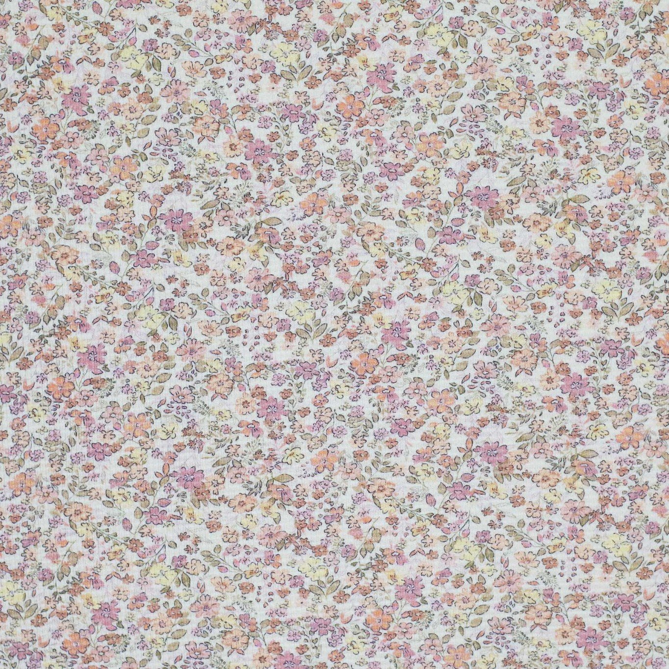 Waffelstrick Jersey lilac flowers