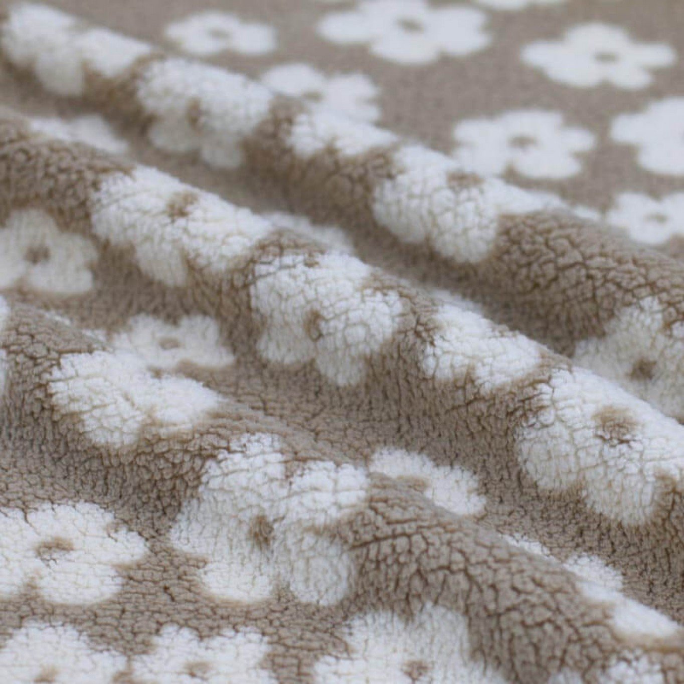 Teddy Blumen Muster beige