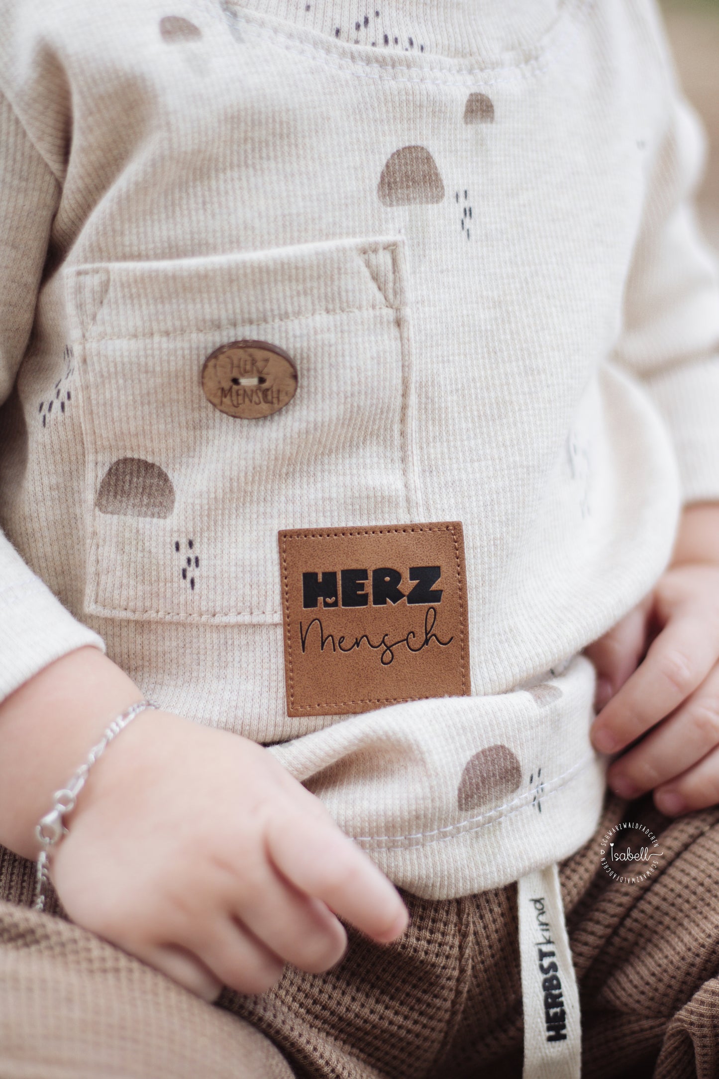 Herz Mensch - Kunstleder Label