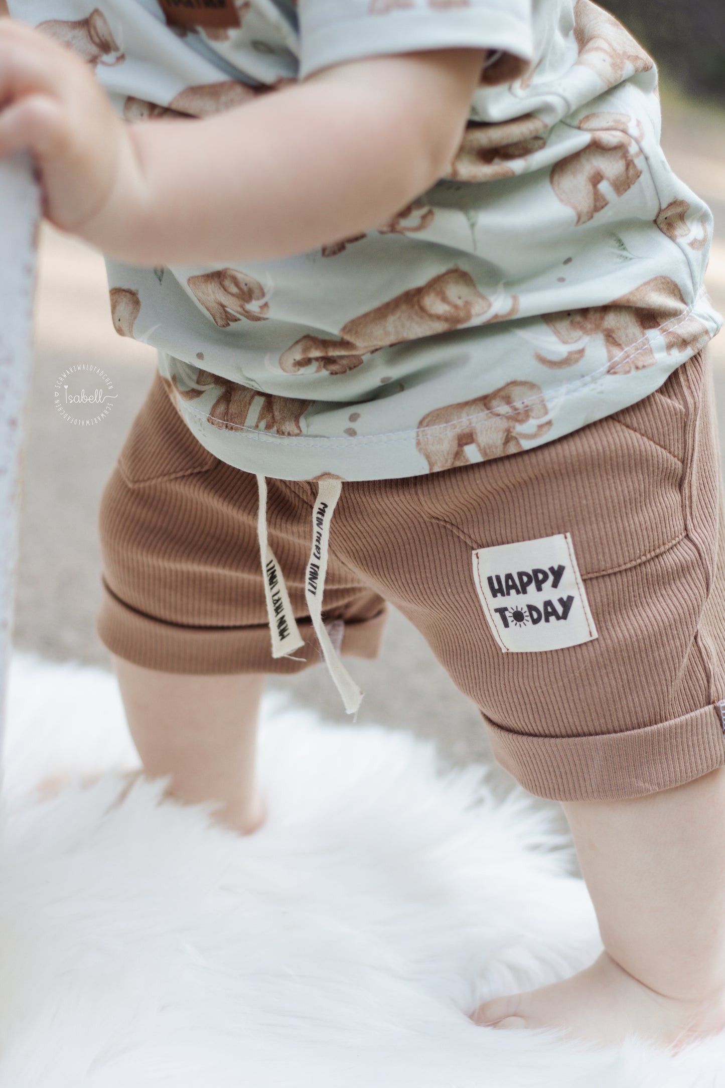 Happy Today- Baumwoll Label